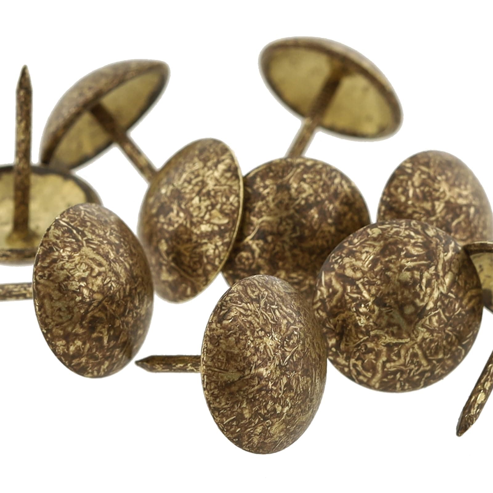 100PCS Enhance Interior Design with Rust-Resistant Iron Round Head Nails, Decorate Your Home with Stylish Iron Textured Round Head Nails, Iron Texture Round Head Nails for Creative DIY Decor