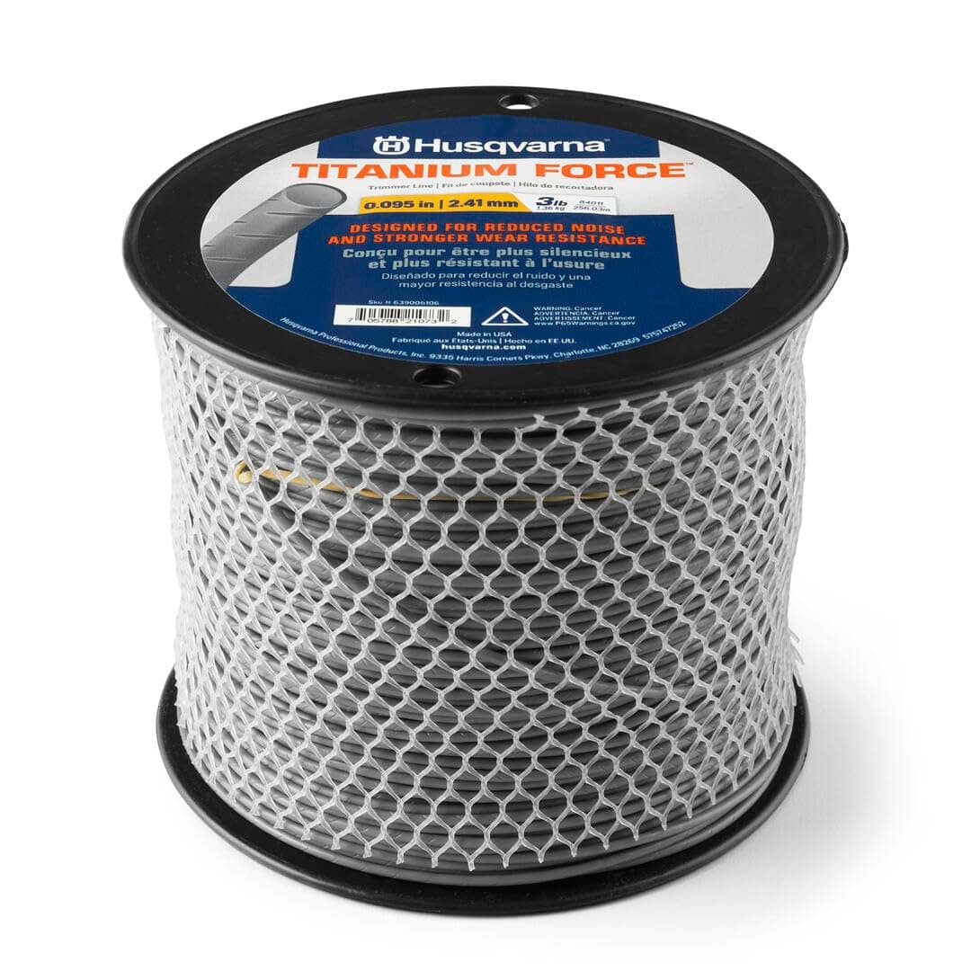 string trimmer line .095-Inch 840ft spool Titanium Force High efficiency Long life Faster acceleration 800 ft. x 0.095" Grey