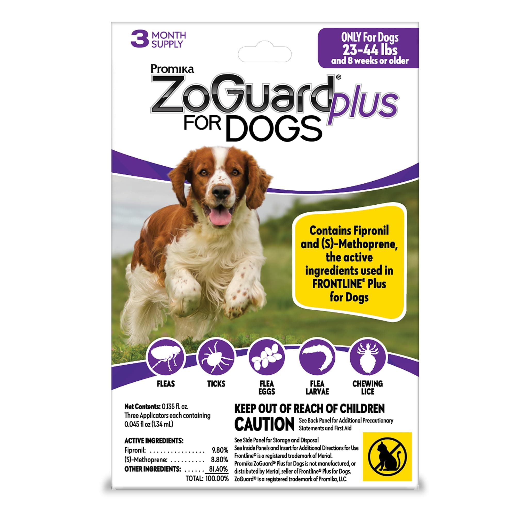 Plus Flea and Tick Prevention for Medium Dogs – Flea & Tick Prevention for Dogs 23-44lbs (3 Doses)