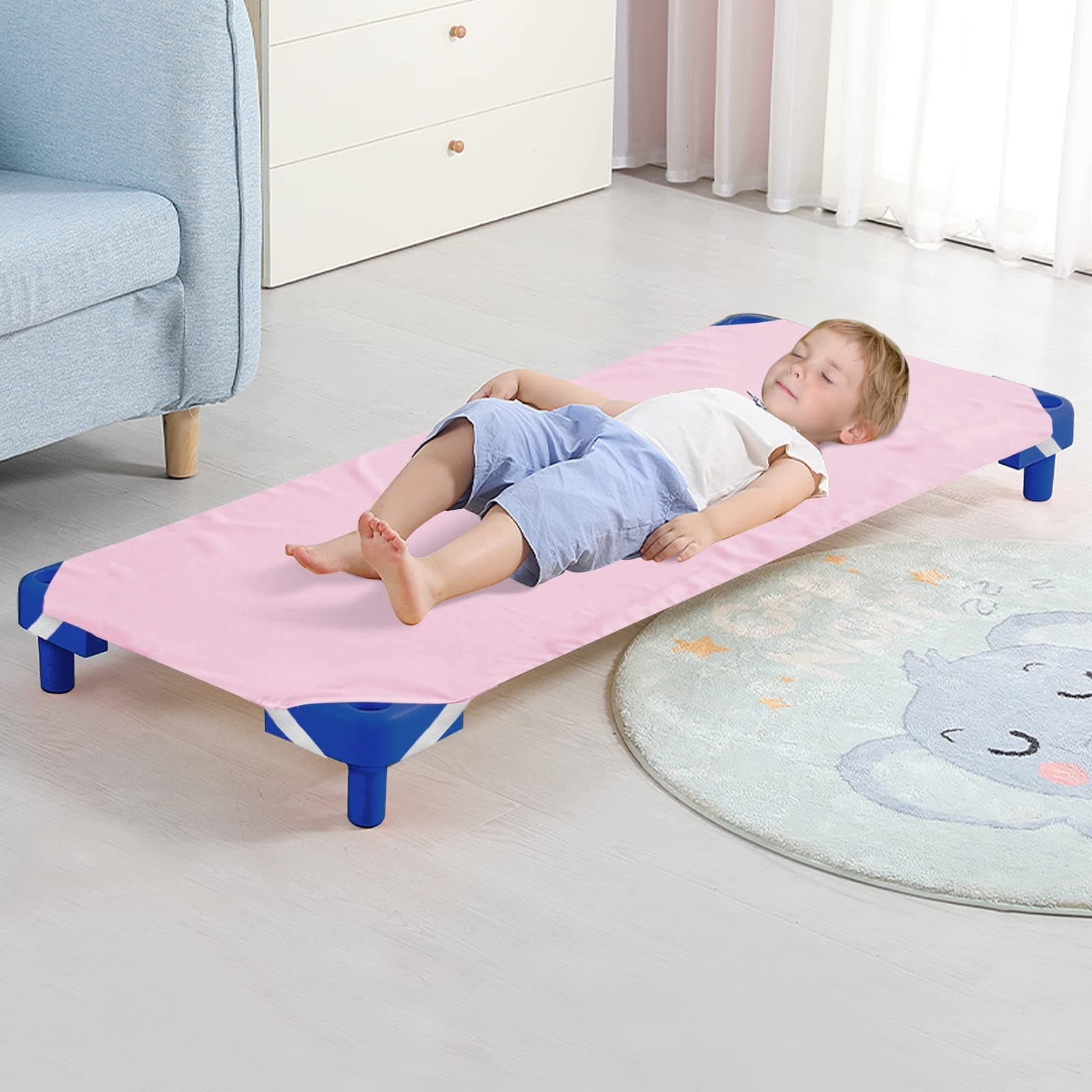 Cot Sheets for Daycare Standard Size, Children’s Naptime Cot Sheet,Breathable Microfiber Nap Sheet for Boys and Girls, 23" x 51", Pink