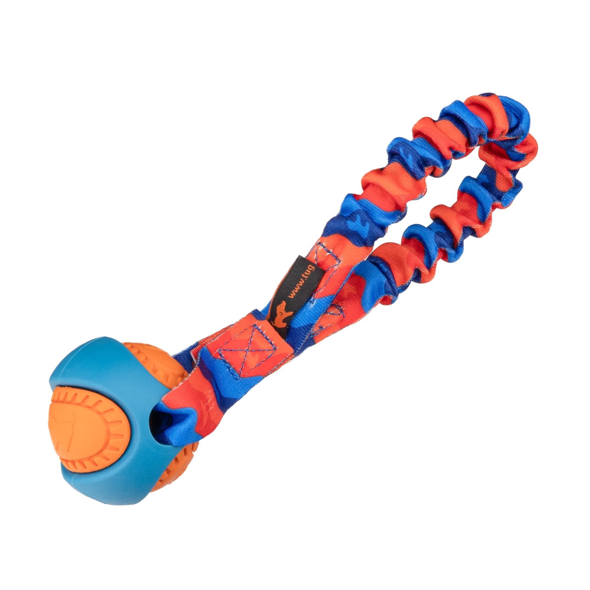Tug-E-NuffPocket PowerBall Bungee | Shock Absorbing Bungee Handle | Durable Ball Toy for Dogs | Ideal for Interactive Dog Training and Dogs of all Ages | 23 cm (9 inches) in size