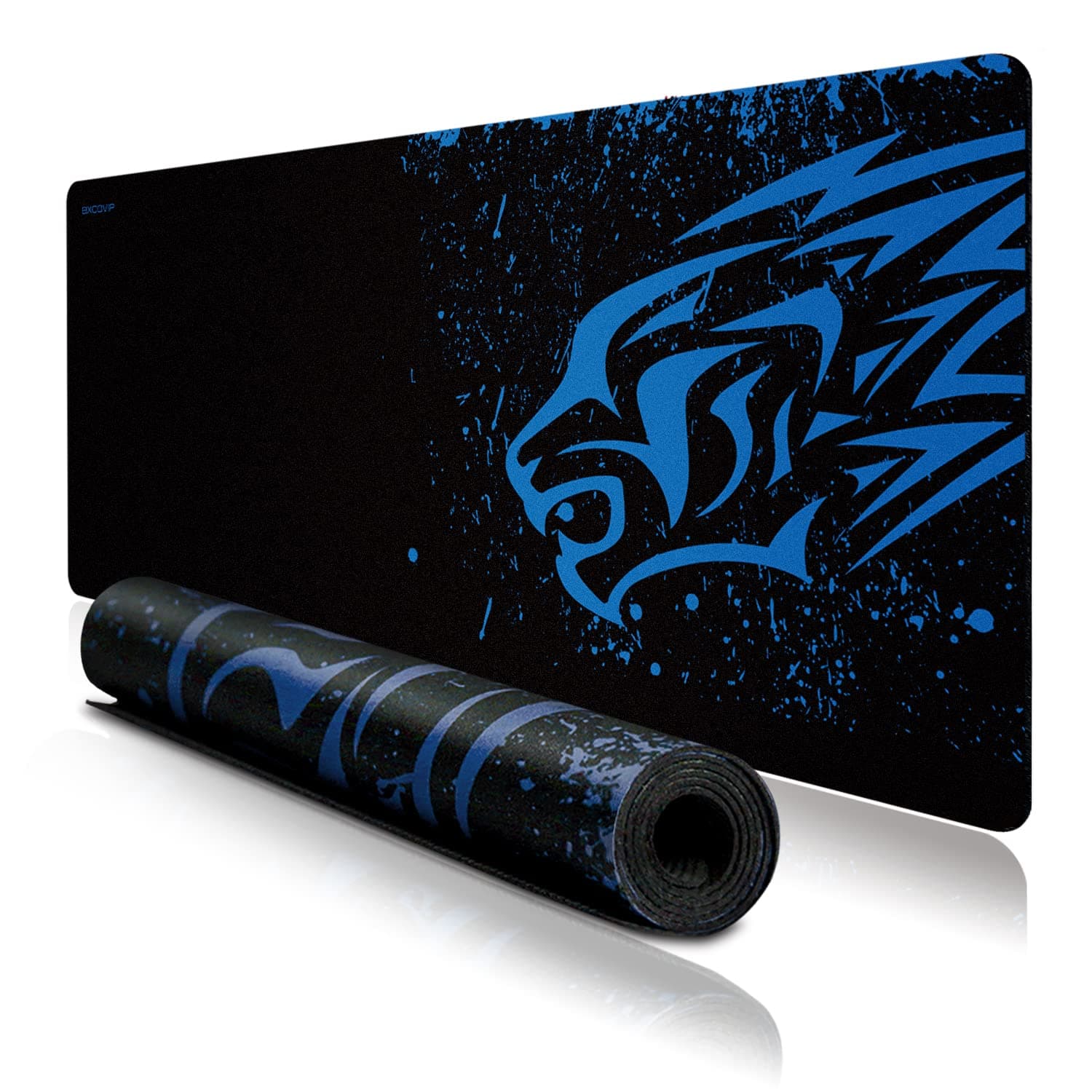 Extended Large Gaming Mouse Pad XL Thick Non-Slip Rubber Base Mouse pad Mice Smooth Cloth Surface Keyboard Mouse Pads for Computers Blue Size -700 * 300 * 2mm