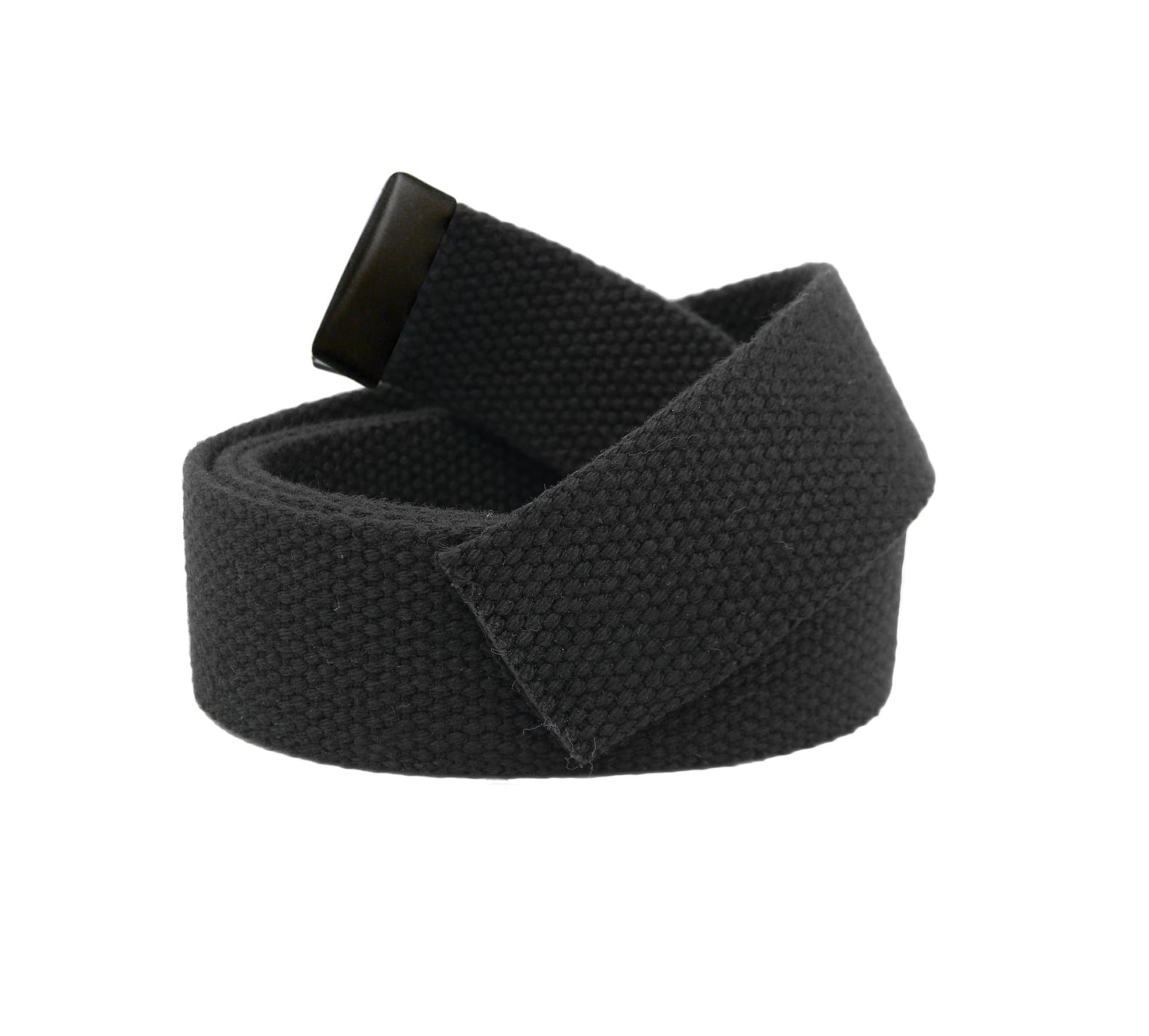 Replacement 1.25" Wide Military Canvas Web Belt with a Black Tip