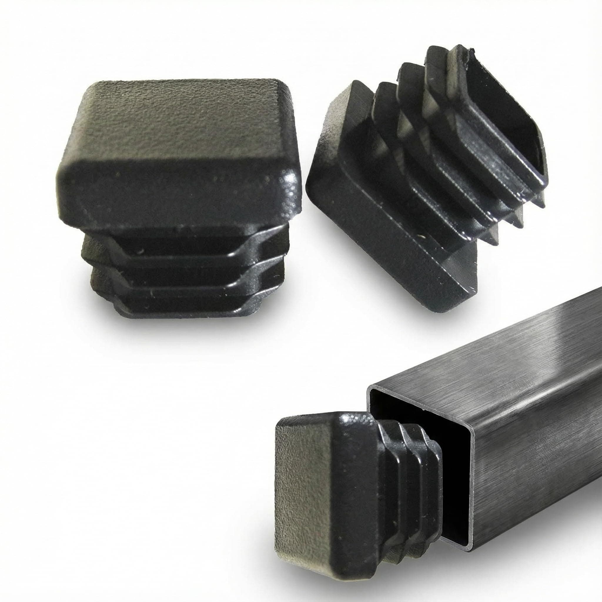 OGC (10 Pack) - 1 Inch Square Tubing for Plastic Plug Cap Cover Tube Durable Chair Glide Insert Finishing Plugs