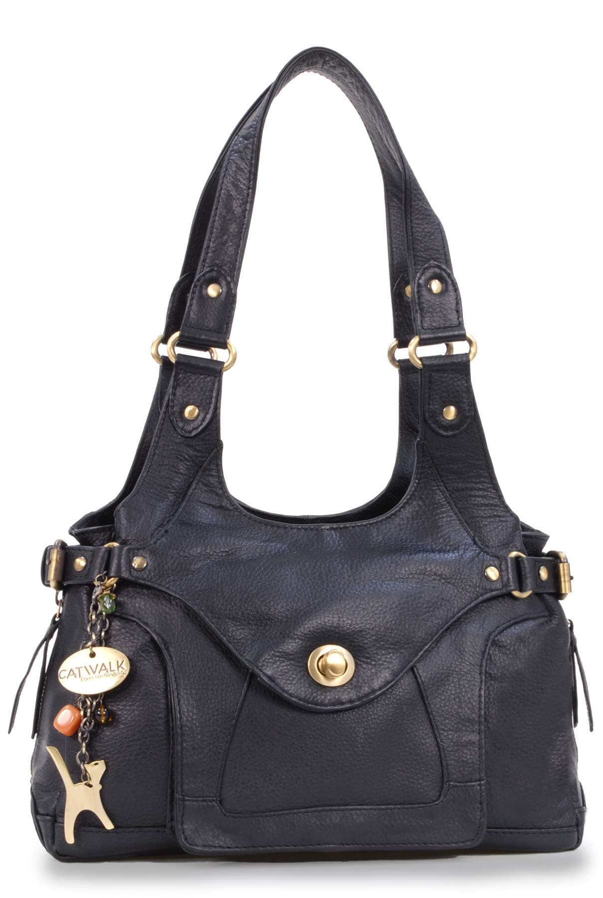 Women's Leather Shoulder Bag - Medium Top Handle Bag - Roxanna