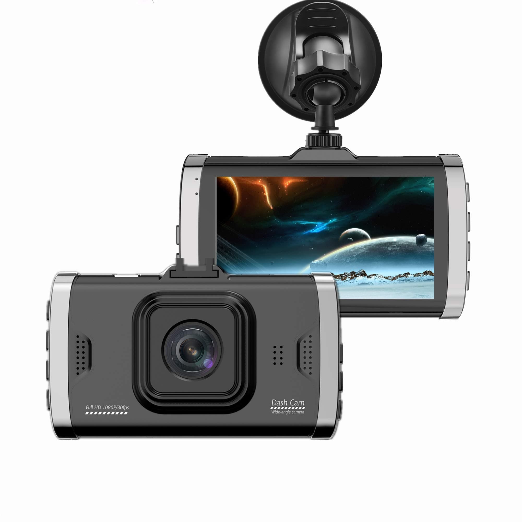 Dash Cam,Dyzeryk Car Dashboard Camera 3.0" Screen,Full HD 1080P,170 Degree Wide Angle,Vehicle On-Dash Video Recorder Camcorder,Car Camera with G-Sensor,Loop Recording,Night Vision,WDR (Black)