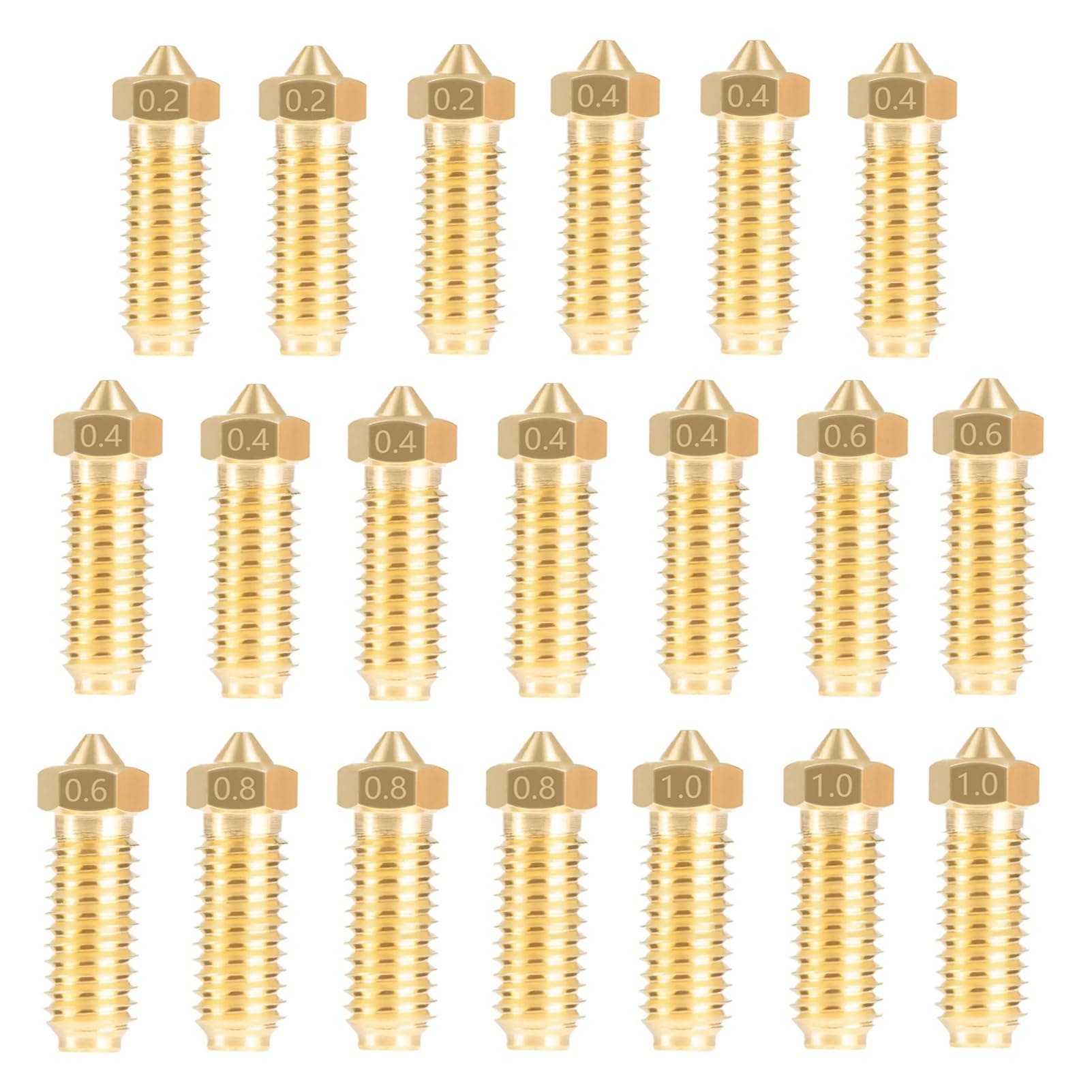 Bar Nozzle Kit for Kobra 3/Kobra S1 3D Printer 8PCS 0.4mm 3PCS 0.2mm, 0.6mm, 0.8mm, 1.0mm Nozzle Kit for Anycubic Kobra 3, Kobra 3 Combo, Kobra S1, Kobra S1 Combo