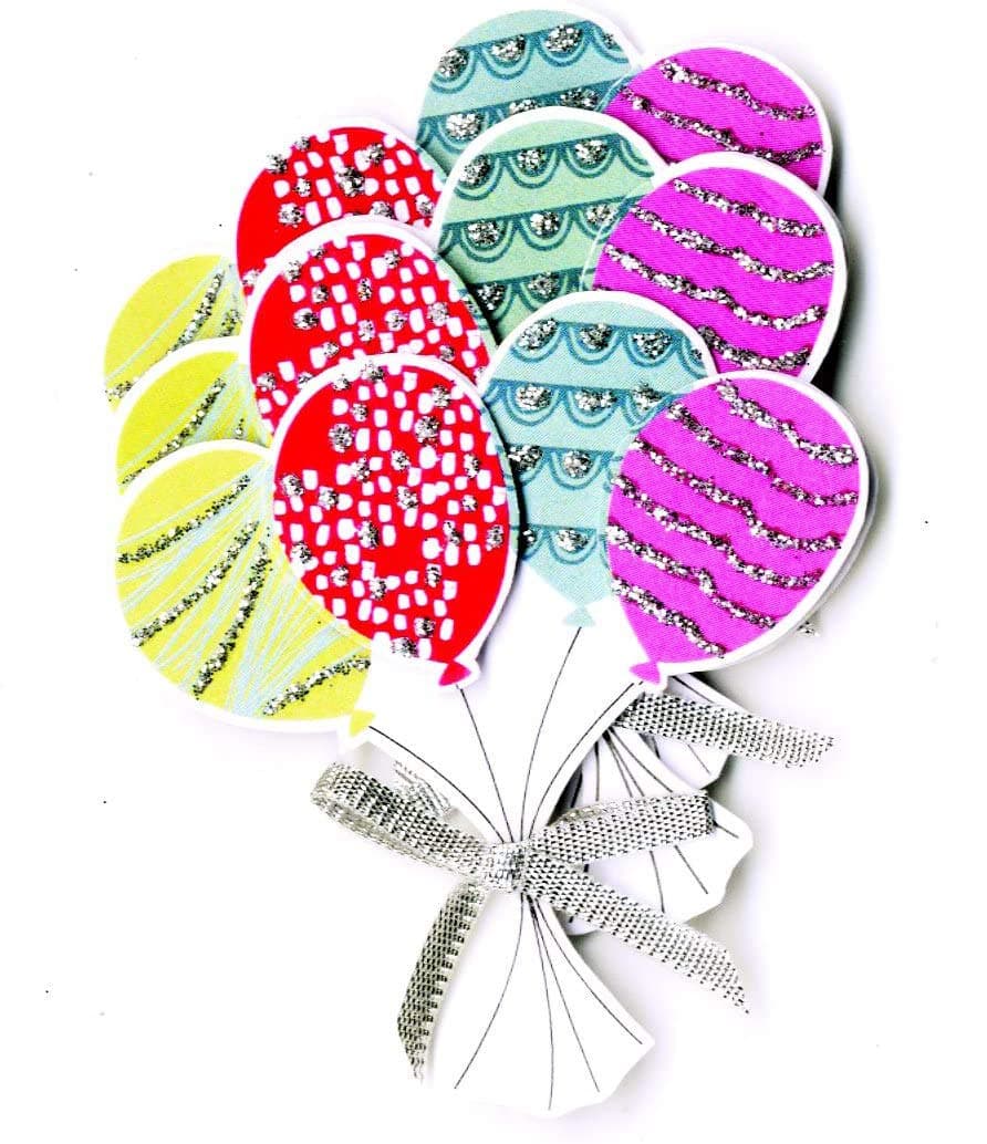Express Yourself MIP, self Adhesive, Balloons Multi Pack Toppers - Ideal for Card Making, Gift Wrapping, Scrapbooking, Papercrafts, Childrens Crafts etc