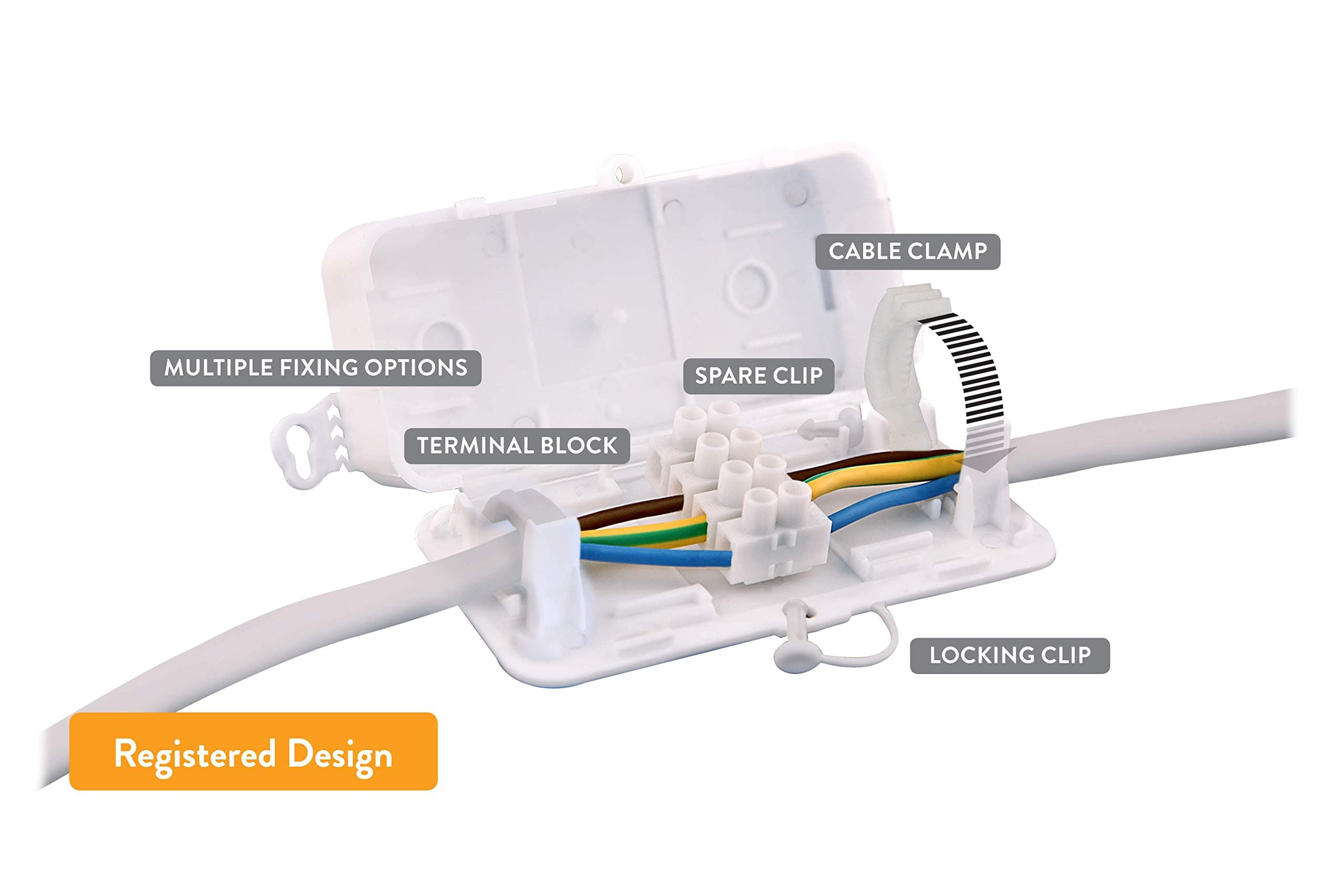 DEBOX 2S | DEKSB-002 | IN-LINE CONNECTOR BOX C/W 4-POLE TERMINAL BLOCK, 24A