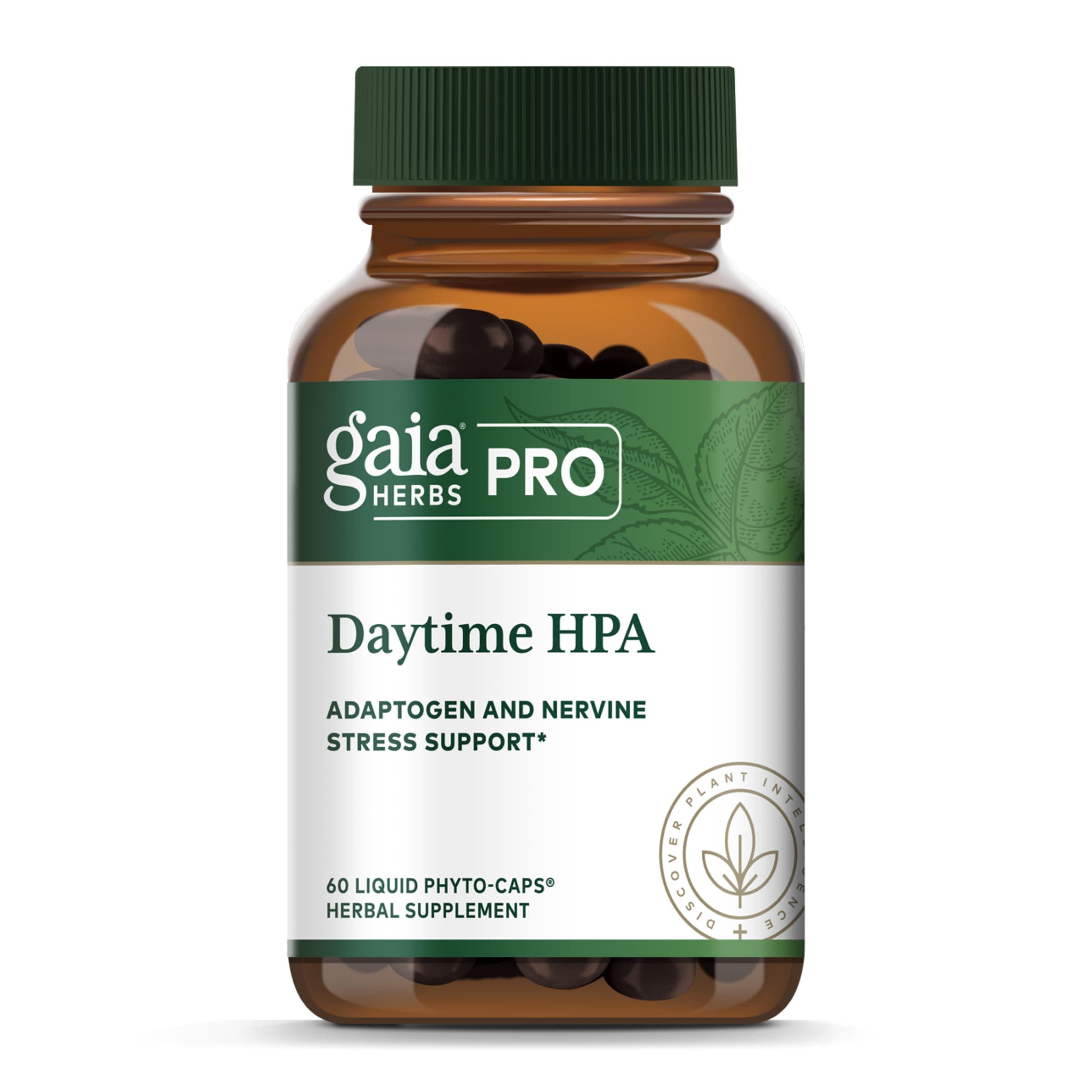 Daytime HPA - Adaptogen Support Supplement - Nervous System Support Supplement with Olive Oil & Rhodiola* - Vegan, Gluten-Free, Soy-Free - 60 Liquid Phyto-Caps (30 Servings)