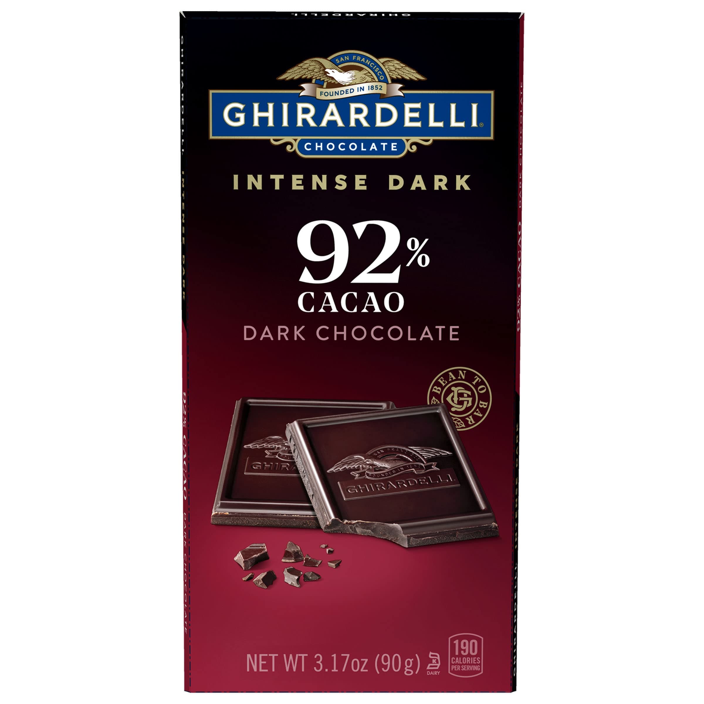 92% Intense Dark Chocolate Bar, 90g