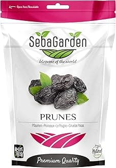 Seba Garden Pittet Premium Prunes 1kg, Naturally Sweet & Nutritious, Healthy Snack Rich in Fiber, Perfect for Baking & Snacking