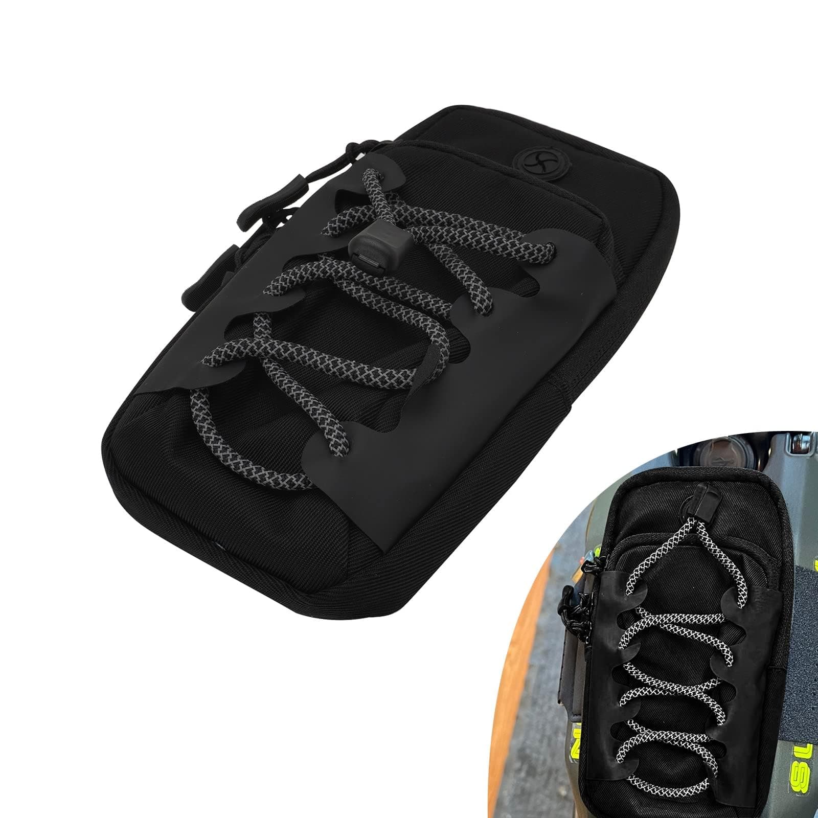 CHANGCHENG Sur Ron Tool Front Frame Bag Sur Ron Bag Storage Bag Electric Motorcycle Waterproof Wear-Resistant Reflective Design For Surron S/X Light bee S/X Segway X160/X260-Black