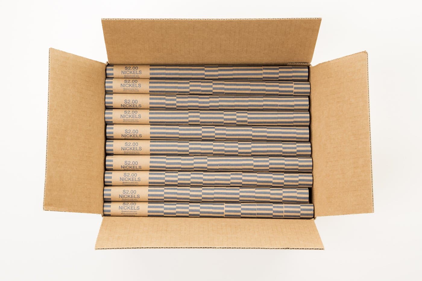 Preformed Coin Wrappers, Nickels, 500 Count