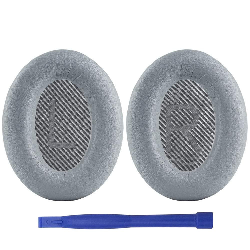 QC 35 Replacement Ear Pads,QC35 Earpads Compatible with Bose QuietComfort 35 II/QC35 Over-ear Headphones,Ear Cushions with Soft Leather & Memory Foam(Silver)