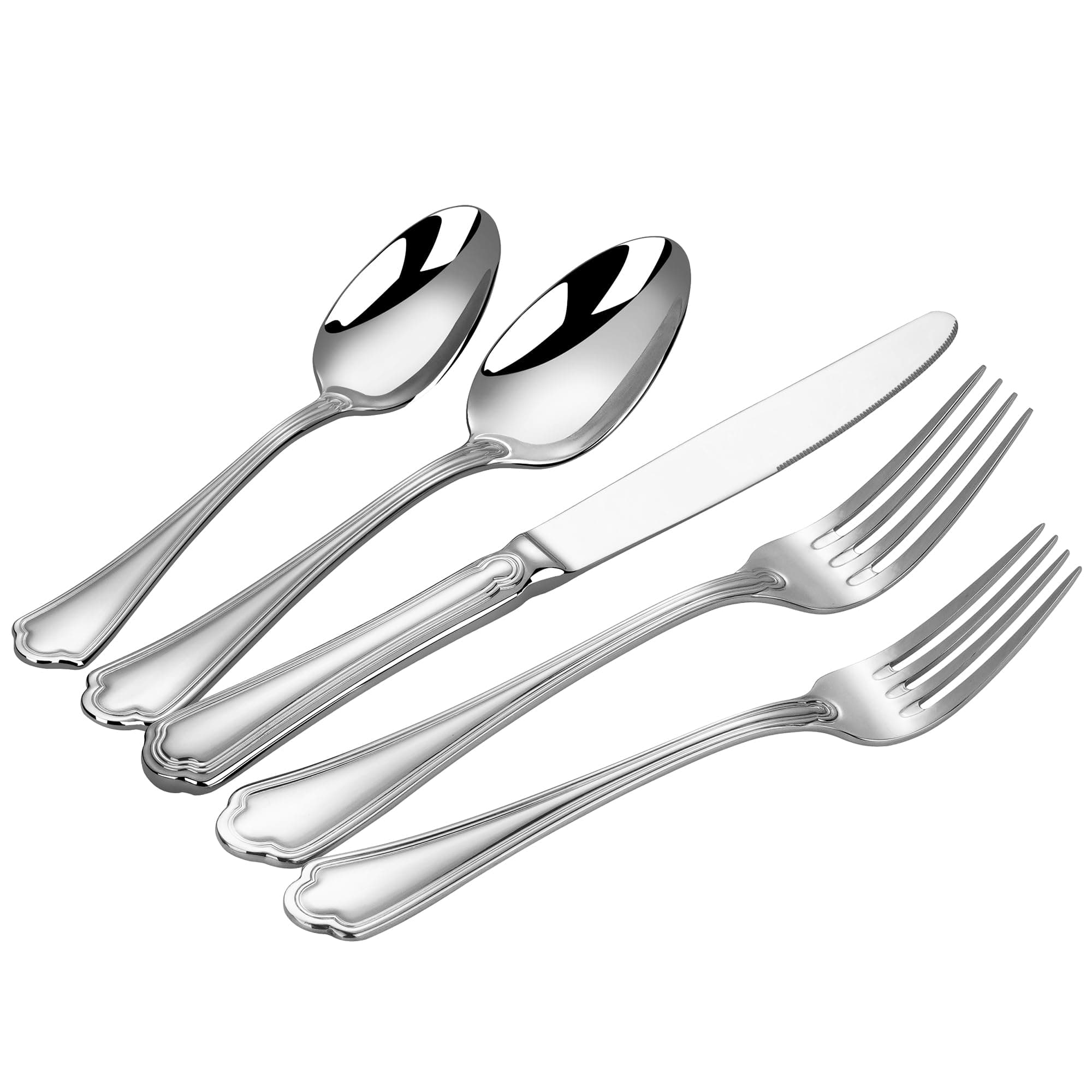 Silverware Set for 8, 40 Piece Flatware Set 18/10 Stainless Steel, High End Silverware, Fork Knife and Spoon Set, High End Flatware, Ideal for Gift