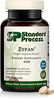 Standard Process Inc. Zypan - Whole Food Digestion and Digestive Health with Pepsin, Betaine Hydrochloride (Betaine HCl) and Pancreatin - Gluten Free - 330 Tablets