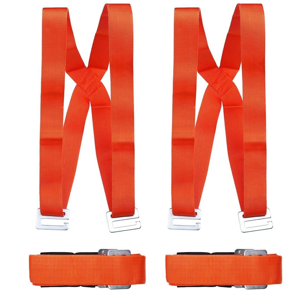 Lifting and Moving Straps Belts for easier transporting various sizes of furniture, office partitions,heavy units,2-Persons Furniture Carrying Belts Lifting and Moving System Shoulder Strap Moving Harness Cradles (Orange)