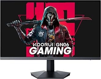 KOORUI 27" Gaming Monitor, 165Hz, IPS, FHD 1920 x 1080 1ms Computer Monitor with Adaptive Sync, 75x75 mm VESA Mountable, Tilt Adjustable, 2 x HDMI 2.0 & DisplayPort 1.4, GN06