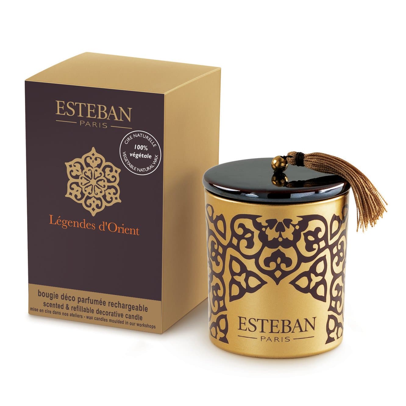 EstebanParis - Legendes D'orient - Refillable Scented Decorative Candle 170g
