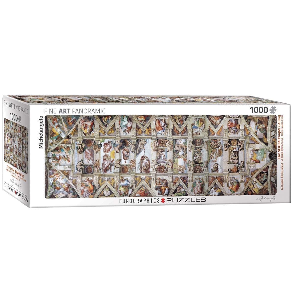 The Sistine Chapel Ceiling Panoramic by Michelangelo 1000-Piece Puzzle