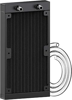 Clyxgs Water Cooling Radiator, 12 Pipe Aluminum Heat Exchanger Radiator with Tube for PC CPU Computer Water Cool System DC12V 240mm