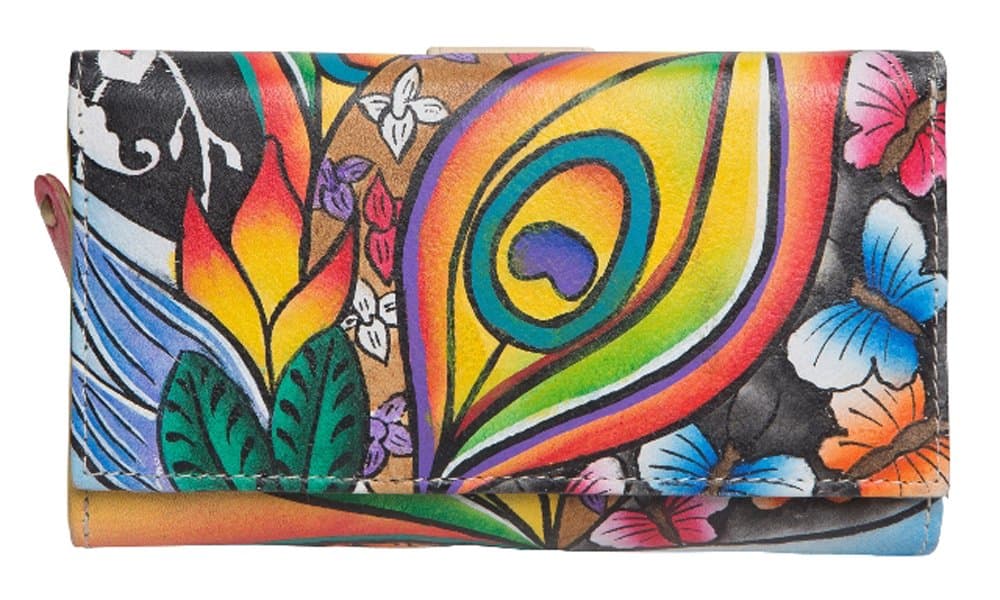 Women Hand Painted Leather Wallet