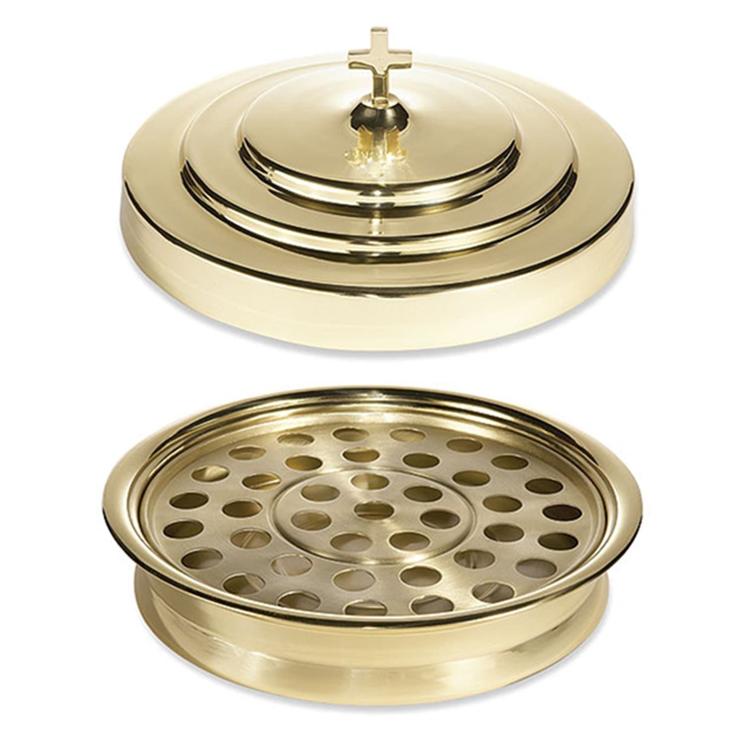 Solid Brass Communion Tray and Cover - Holds 40 Communion Cups by Living Grace