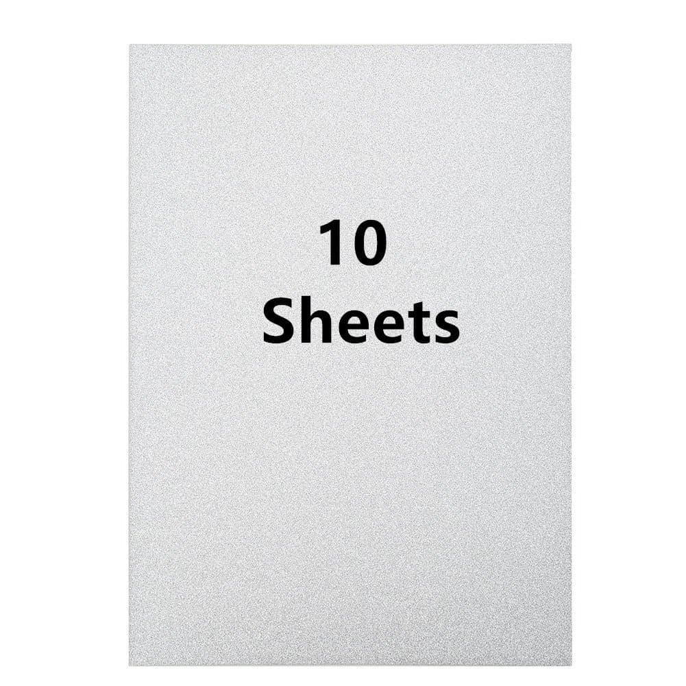 Best Creation A4 Glitter Cardstock, Flash Silver (10 Sheets)