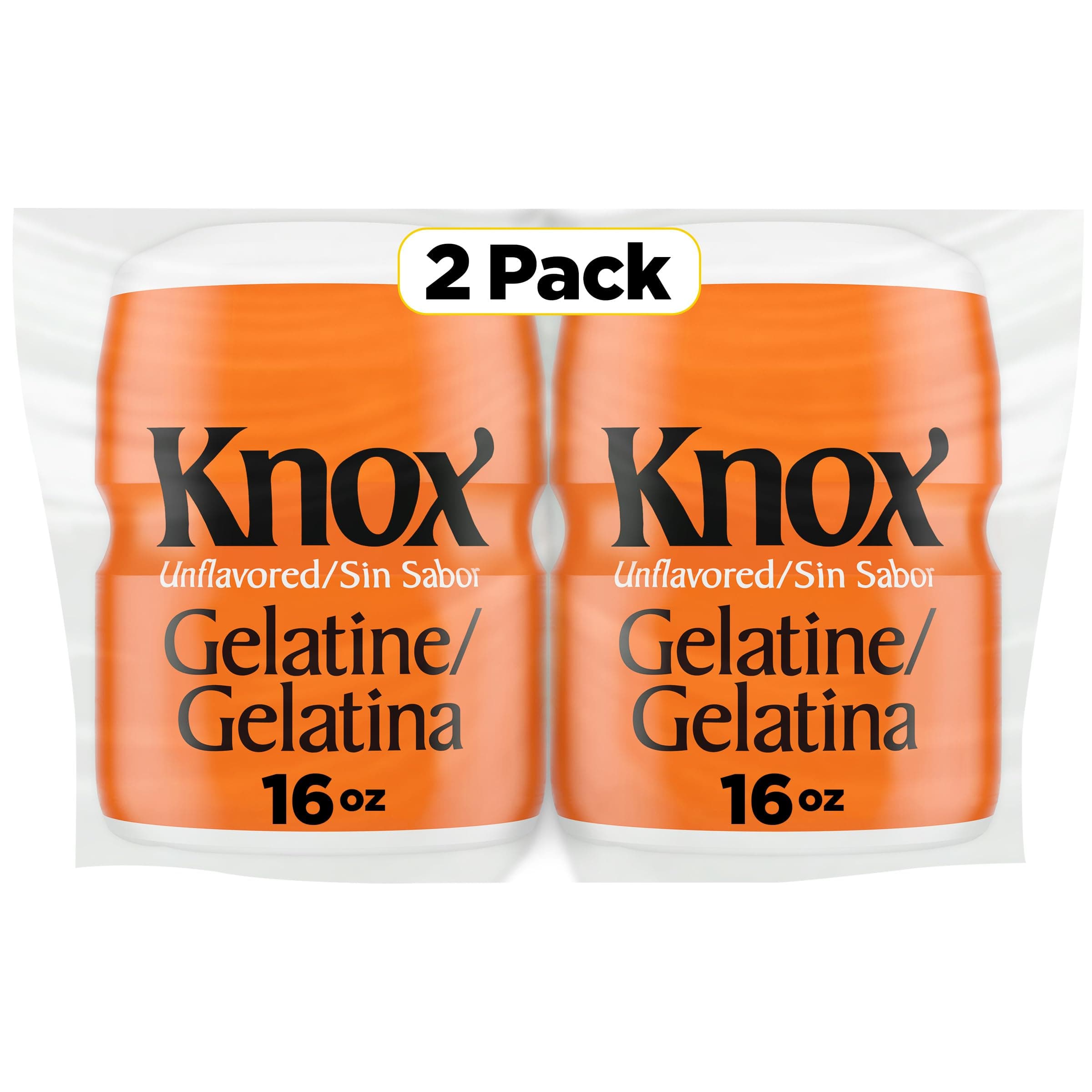 Knox Unflavored Gelatin, 2 Ct Pack, 16 Oz Canisters