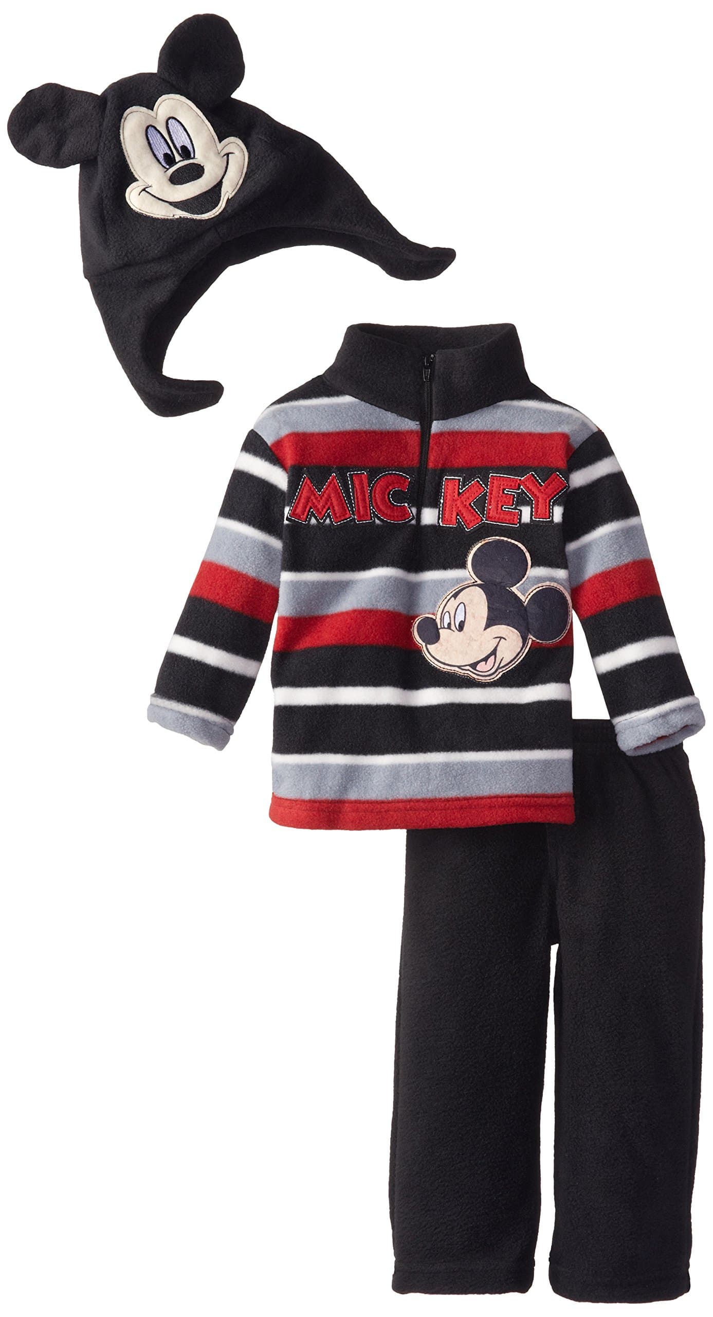 Disney Baby Boys' 3 Piece Mickey Mouse Pullover with Matching Hat