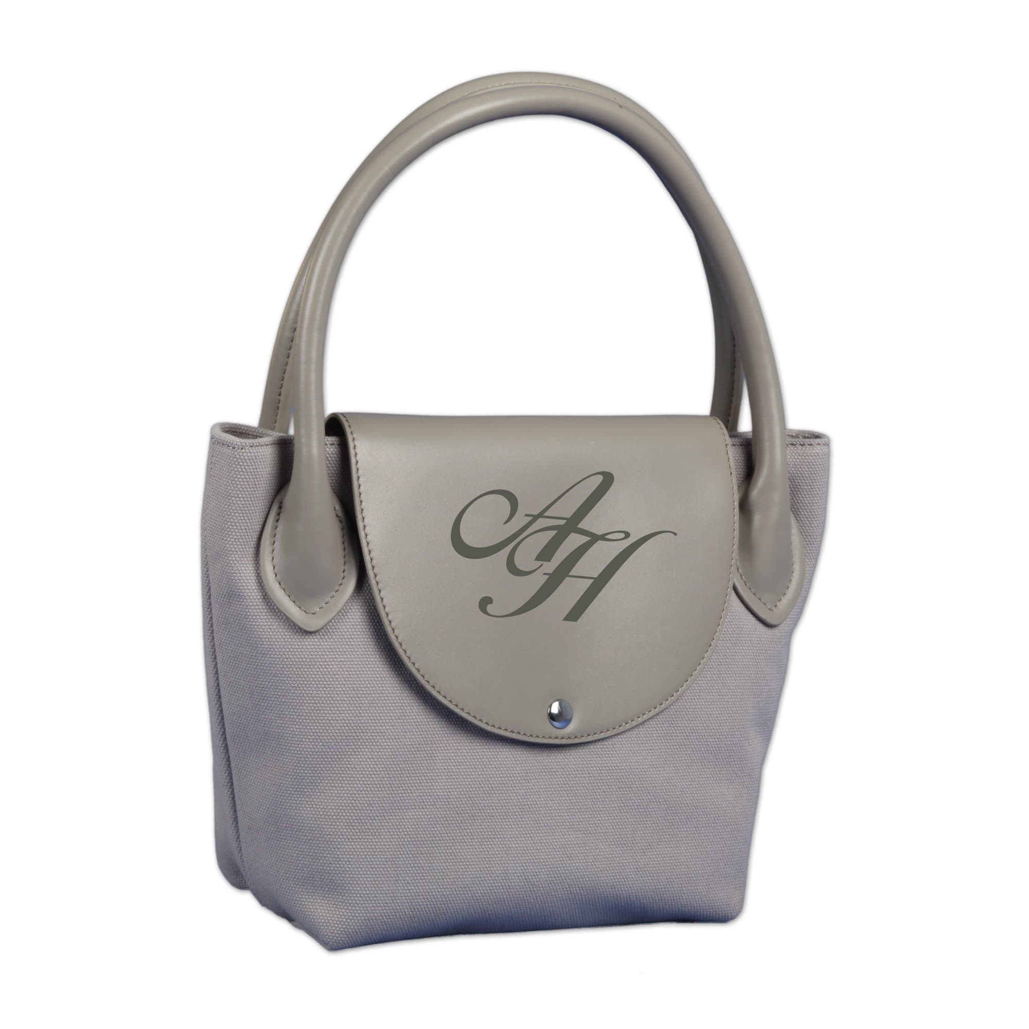 KELLERMANN Golf personalized handbag ONLY YOU beige 30 x 22 x 11 cm (W x H x D) custom-stitched with a MONOGRAM. Sand-colored canvas, finest leather