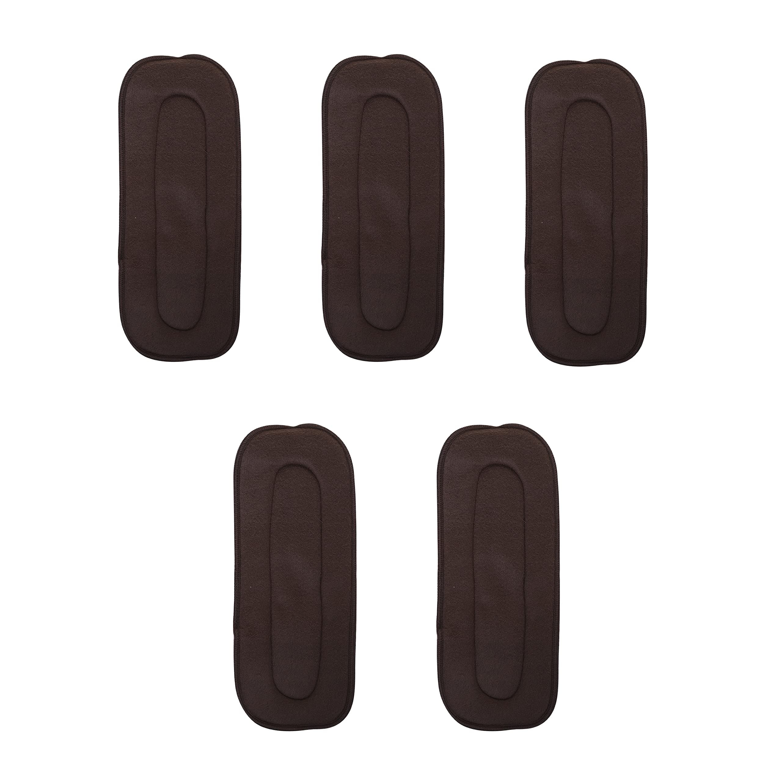 ZLOX Black Insert 5 Layer Reusable And Washable Cloth Diaper Liner Pad for Baby Cloth Diaper (Pack of 5)