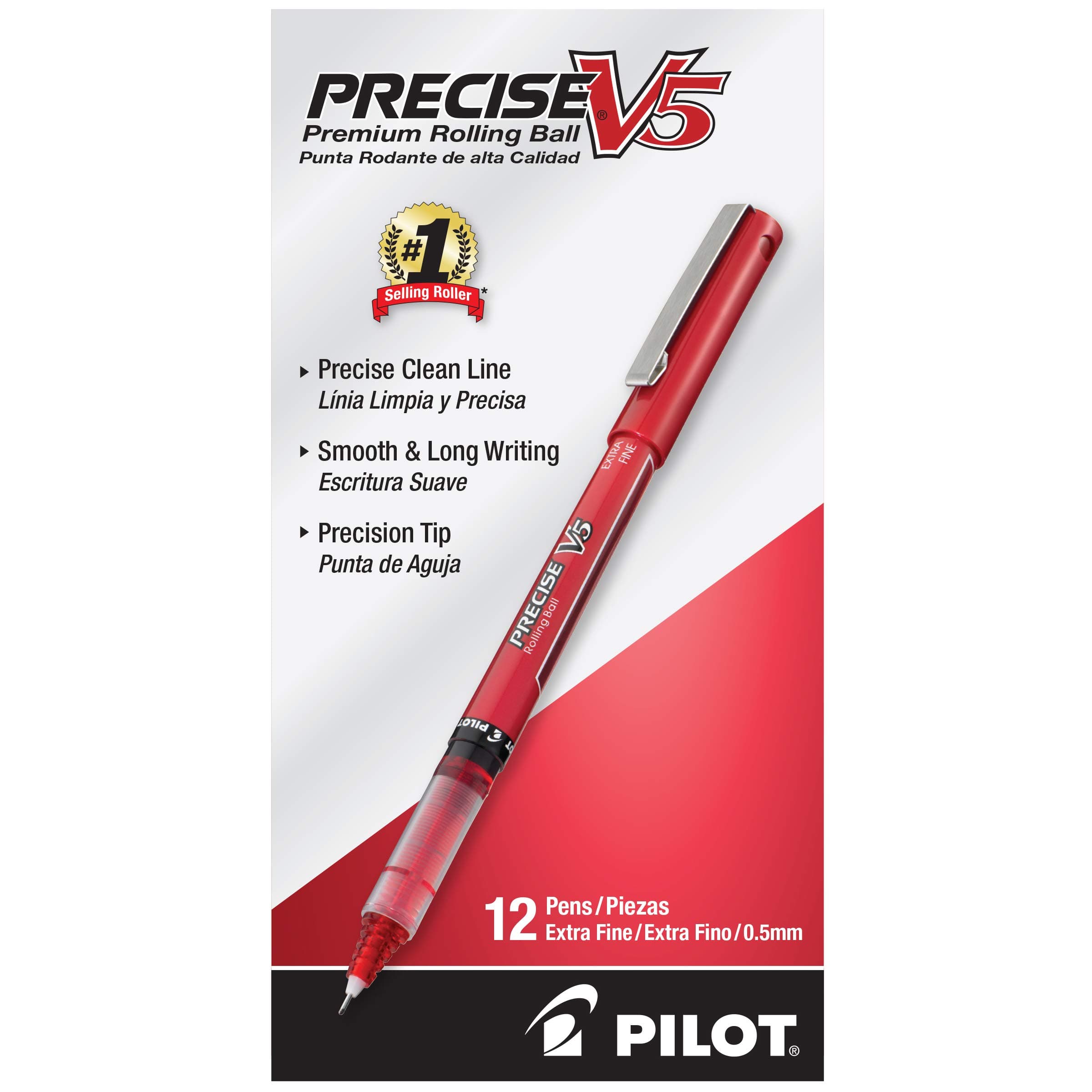 Pilot Precise V5 Premium Pack of 12 5ML Rolling Ball Stick Pen