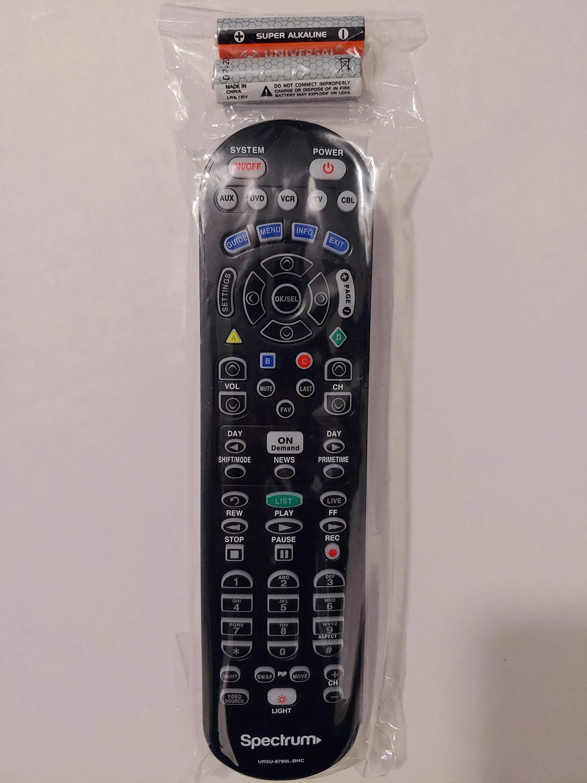 Spectrum TV Remote Control 3 Types To Choose FromBackwards compatible with Time Warner, Brighthouse and Charter cable boxes (Pack of One, UR5U-8780L)
