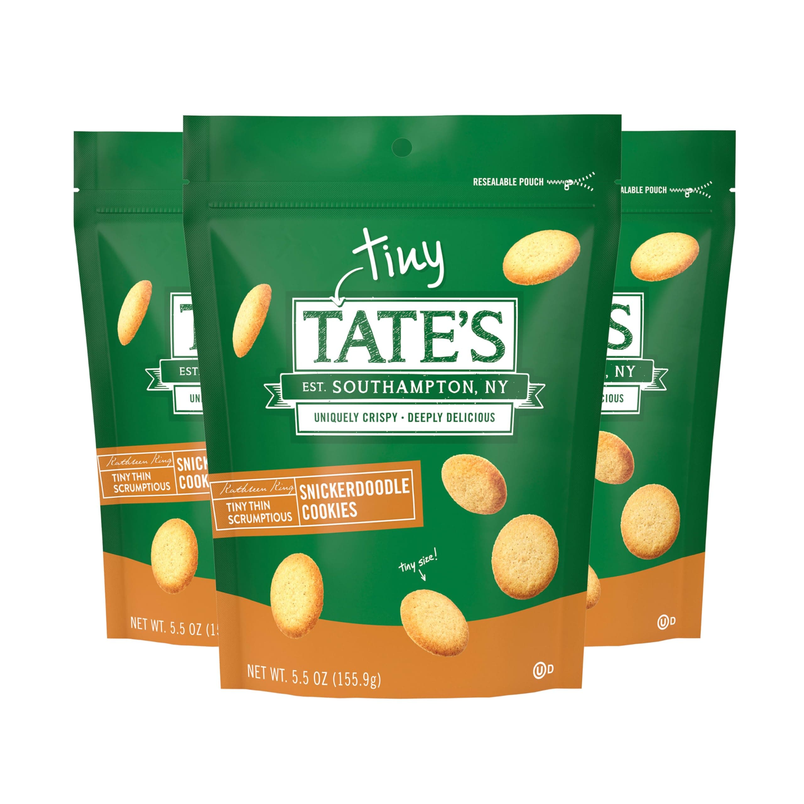 Tate's Bake Shop Tiny Snickerdoodle Cookies, 3-5.5 oz Bags