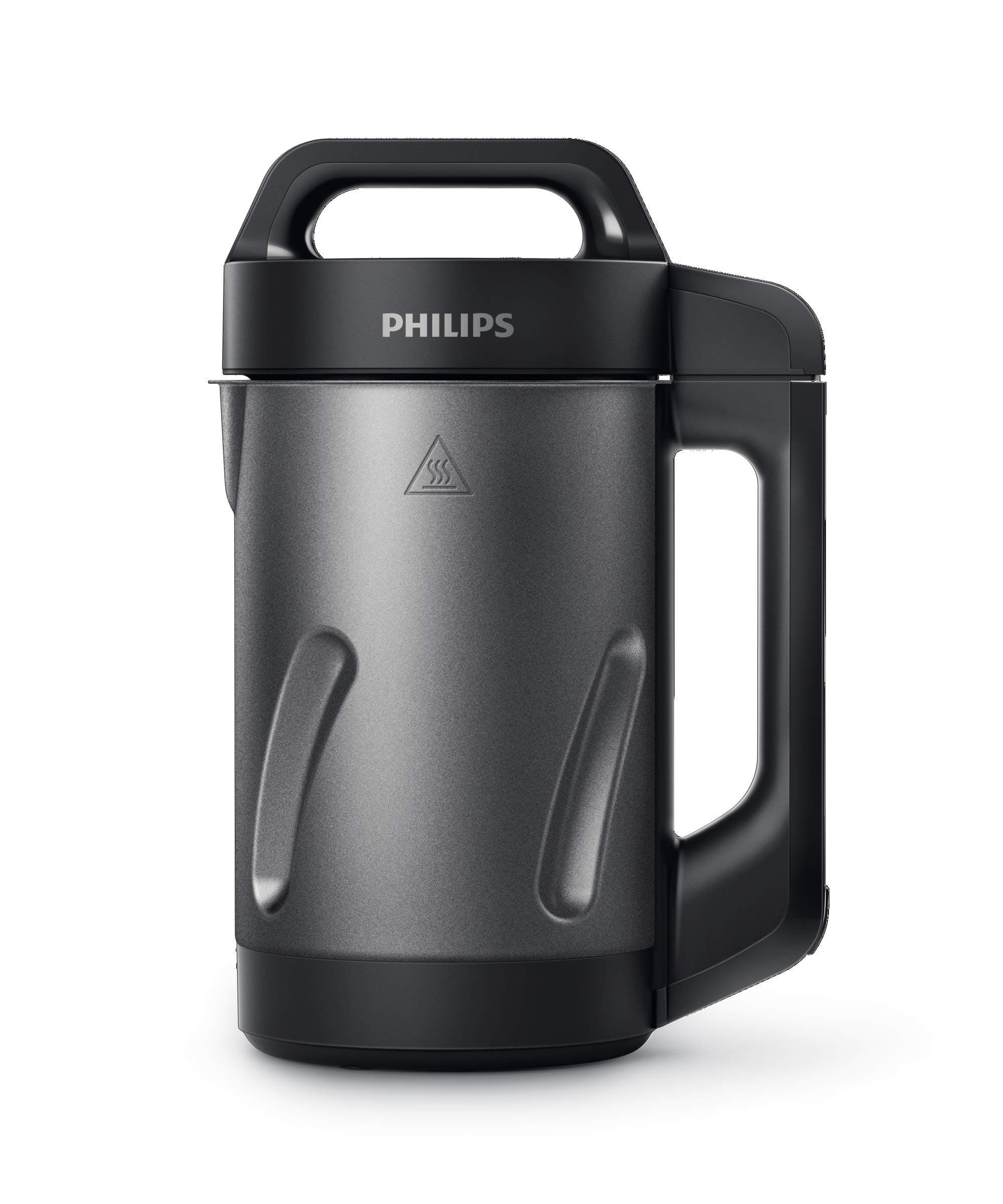 Philips Viva Collection SoupMaker, 1.2 L, Makes 2-4 servings, 6 Pre-set Programs, SoupPro Technology, Soup in Less than 18 Minutes, Eeasy Clean, Recipe Book, Black and Stainless Steel (HR2204/70)