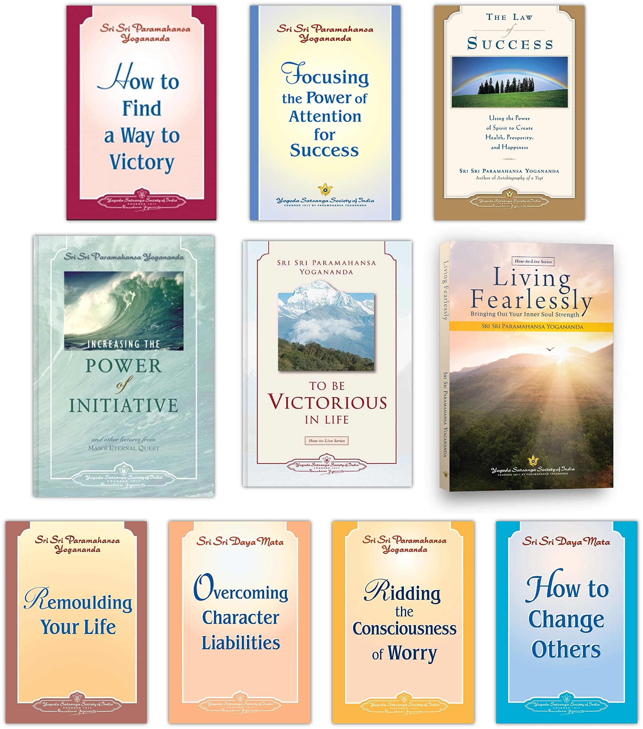 Paramahansa Yogananda Books on Success | Self Help | Improving Focus & Concentration | Overcoming Fear & Worry | Initiative | Personality Development | Inspirational How to Live English Books Combo