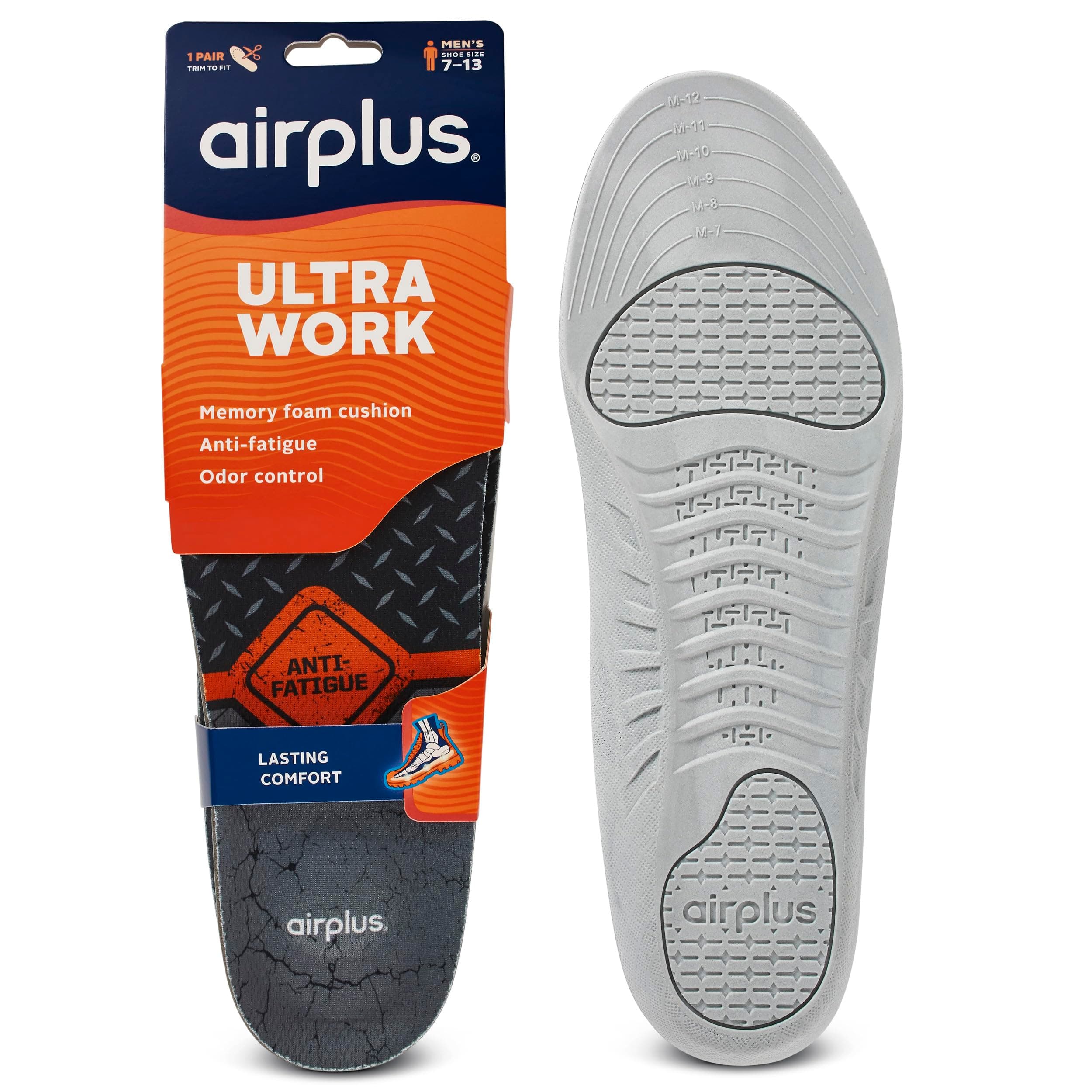 Ultra Work Memory Plus Shoe Insoles for All Day Comfort and Foot Pain Relief, Trim-to-Fit