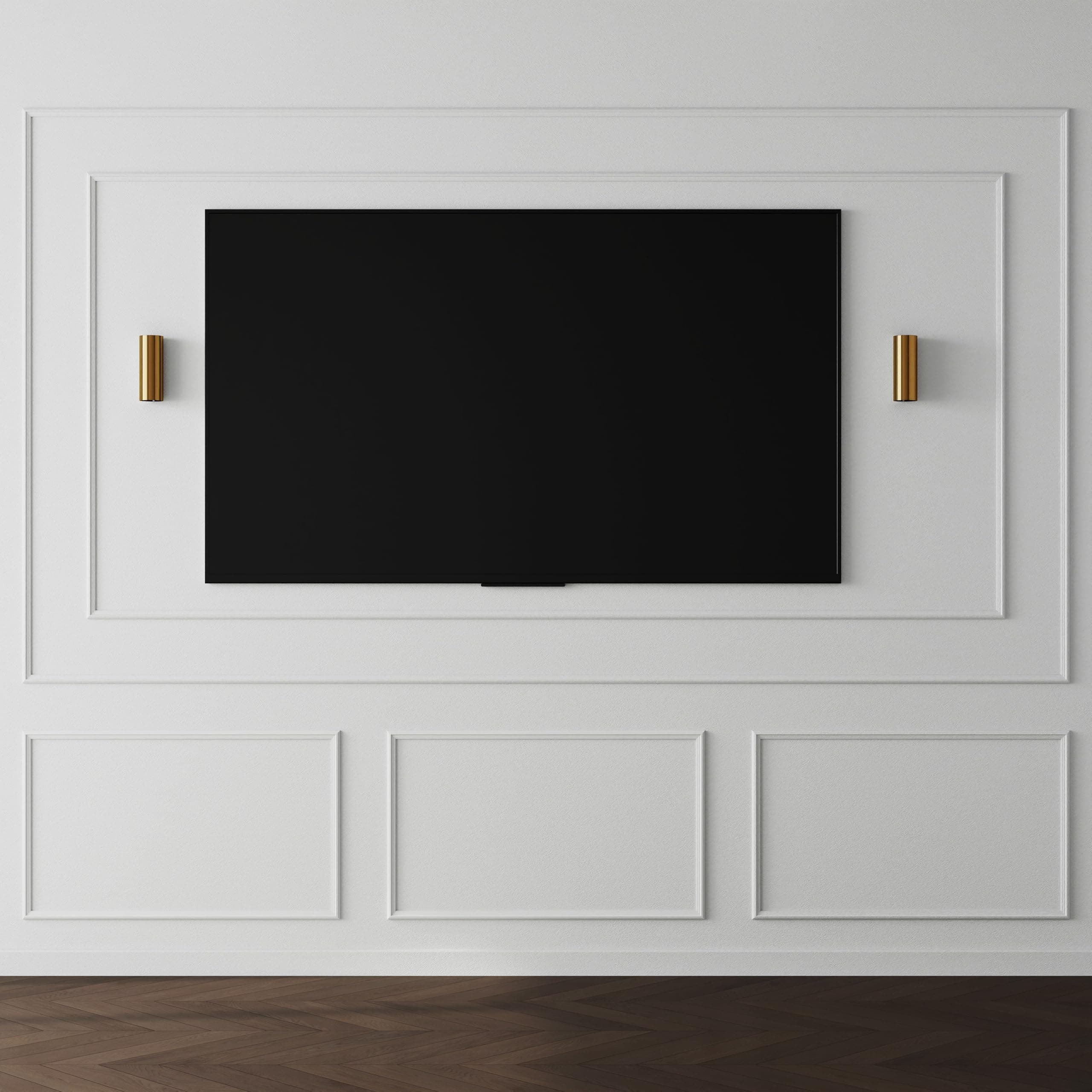 DIY Peel and Stick Wall Moulding Kit Flat Pre Made Accent Wainscoting Panel