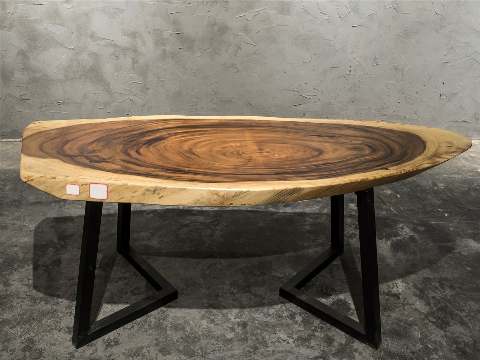 BHI Distinctive Character Handcrafted Natural Live Edge Coffee Table Solid Walnut Wood Slab Unique Style W26