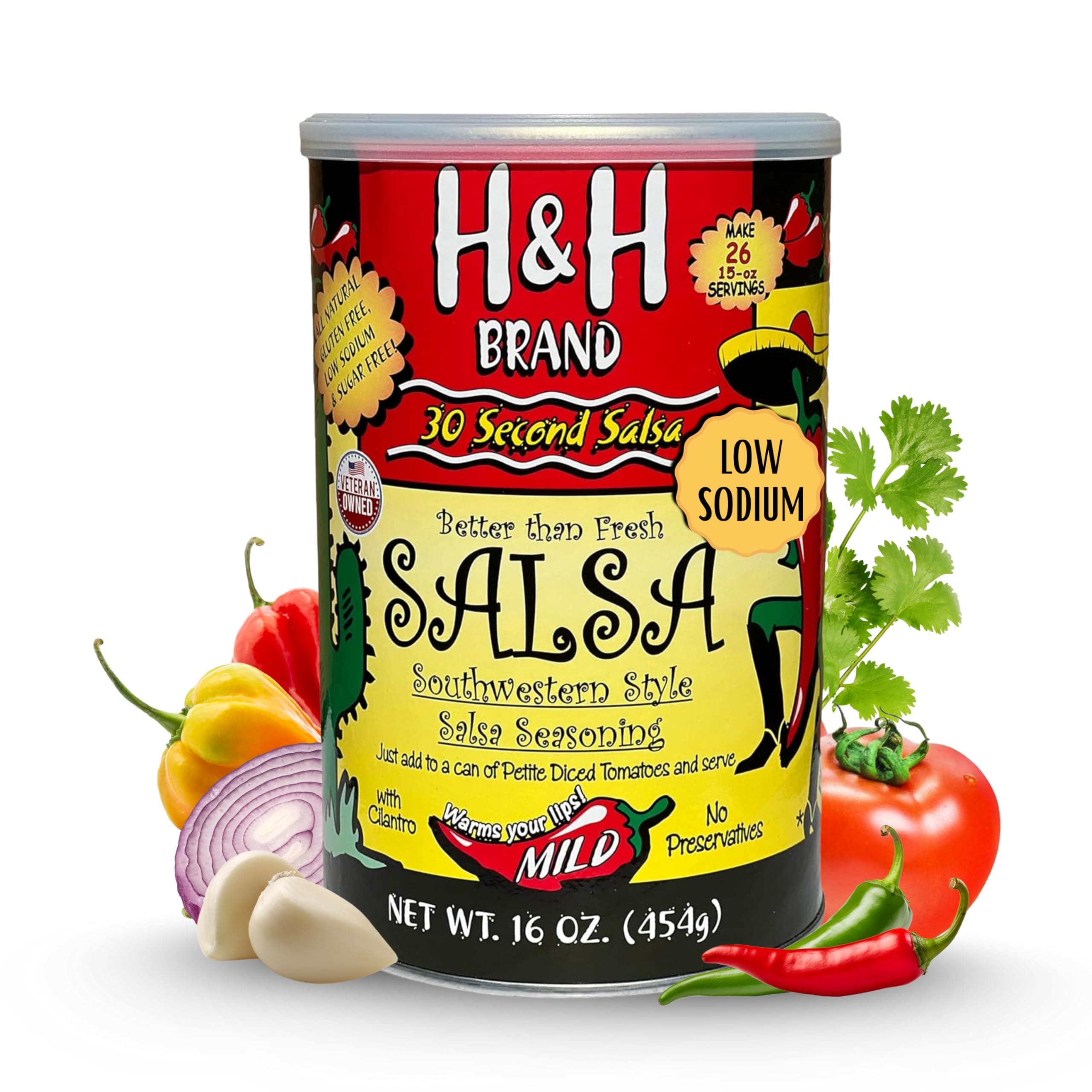 - Seasoning Mix - Mild, (16-oz. Can Makes 26, 15-oz. Batches of Salsa, 1.15-Each)