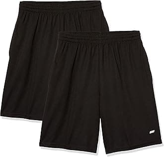 Men's Athletic Basketball Gym,Performance Tech Loose-Fit Training Shorts, Pack of 2
