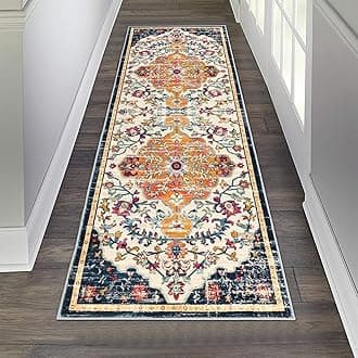 Pauwer Boho Hallway Runner Rug 2x6 Washable Entryway Area Rugs Non Slip Farmhouse Vintage Floor Mat Carpet Runner for Hallways Laundry Room Kitchen Bathroom Bedroom