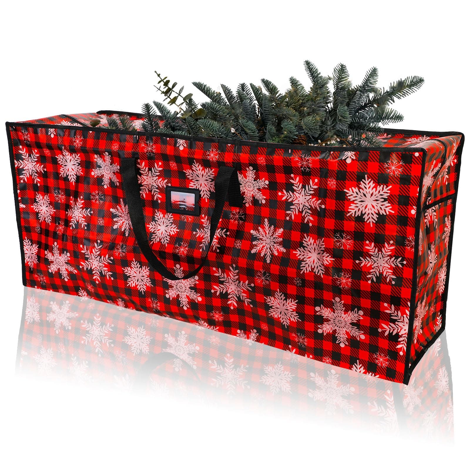 Christmas Tree Storage Bag,Plastic Waterproof Christmas Tree Bag Large Christmas Tree Storage Box Storage Container Reinforced Handles Dual Zippers for 9ft Artificial Holiday Xmas Disassembled Trees