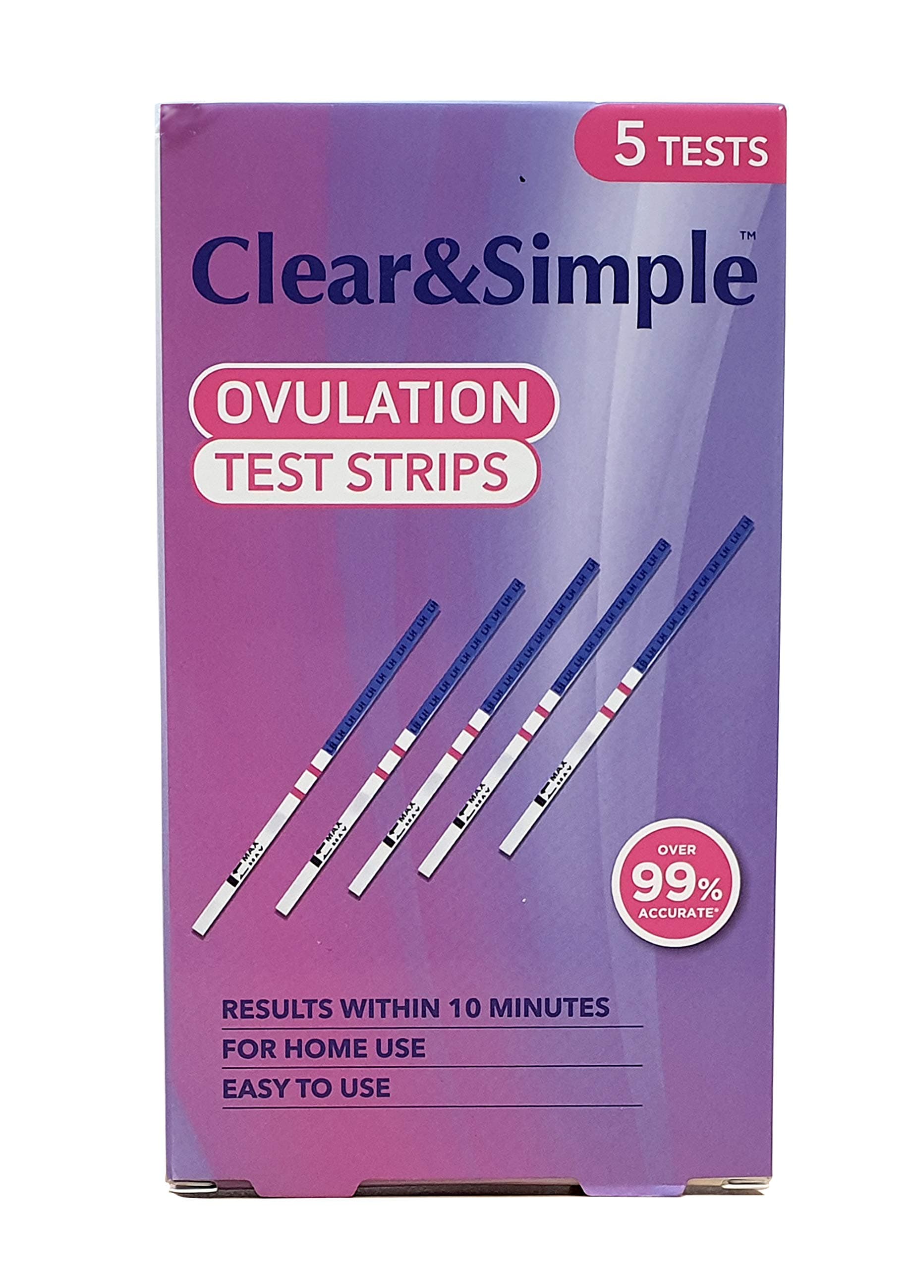 Clear & Simple and Ovulation Test Strips - Pack of 5 Strips