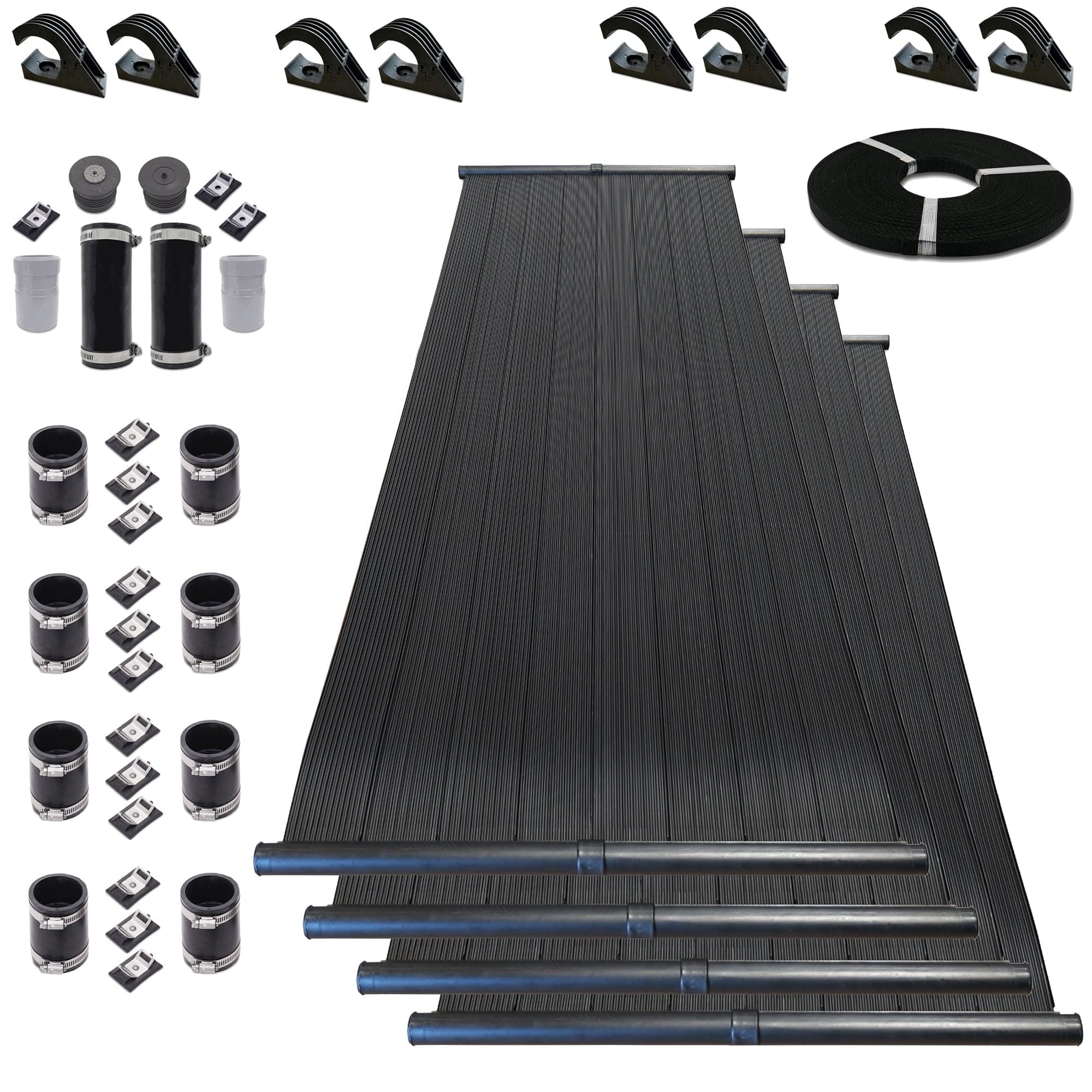 Highest Performing Design - DIY Solar Pool Heater Kit - 15-20 Year Life Expectancy (4-4x10 / 1.5" I.D. Header)