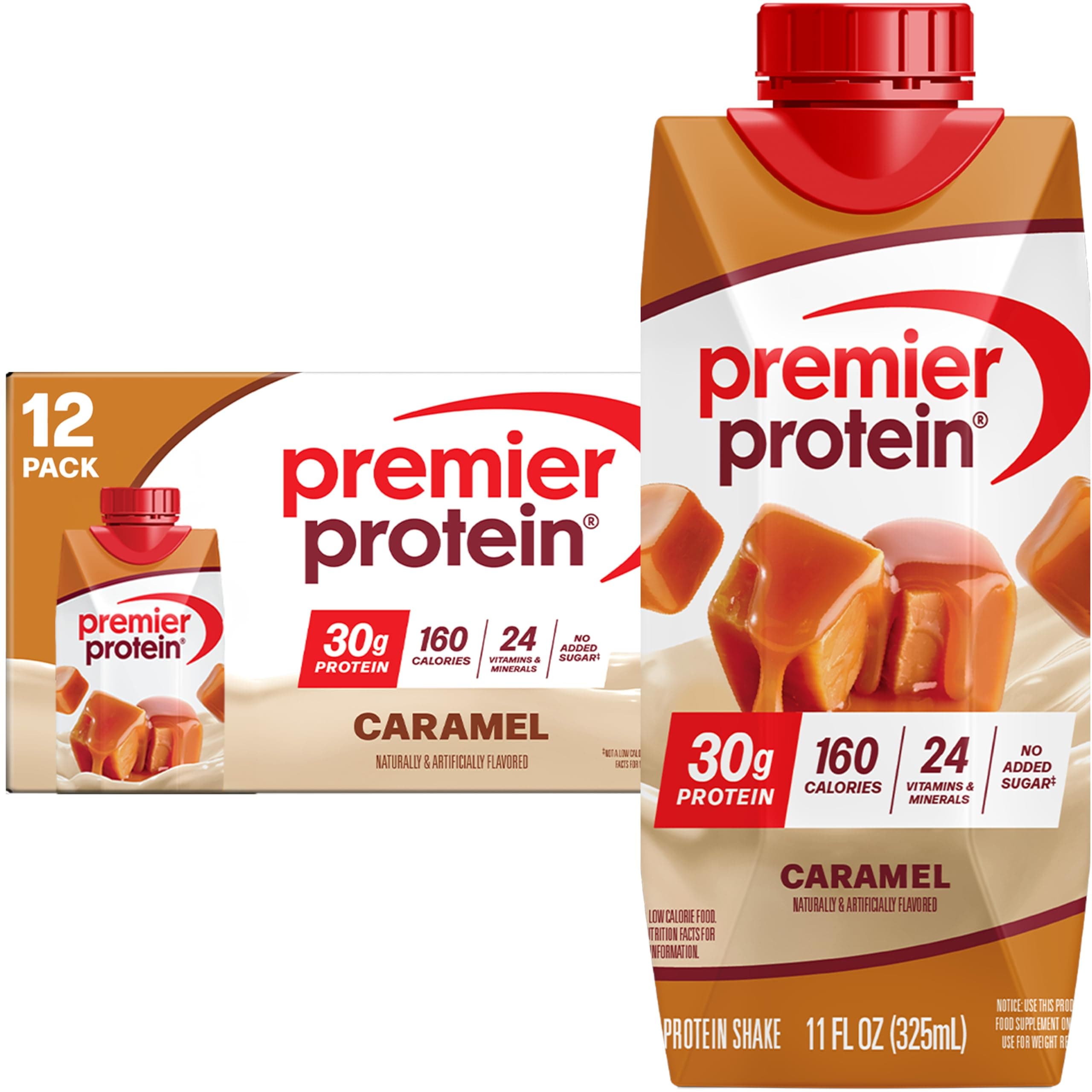 High Protein Shake, Caramel, 11 Fl Oz (Pack of 12)