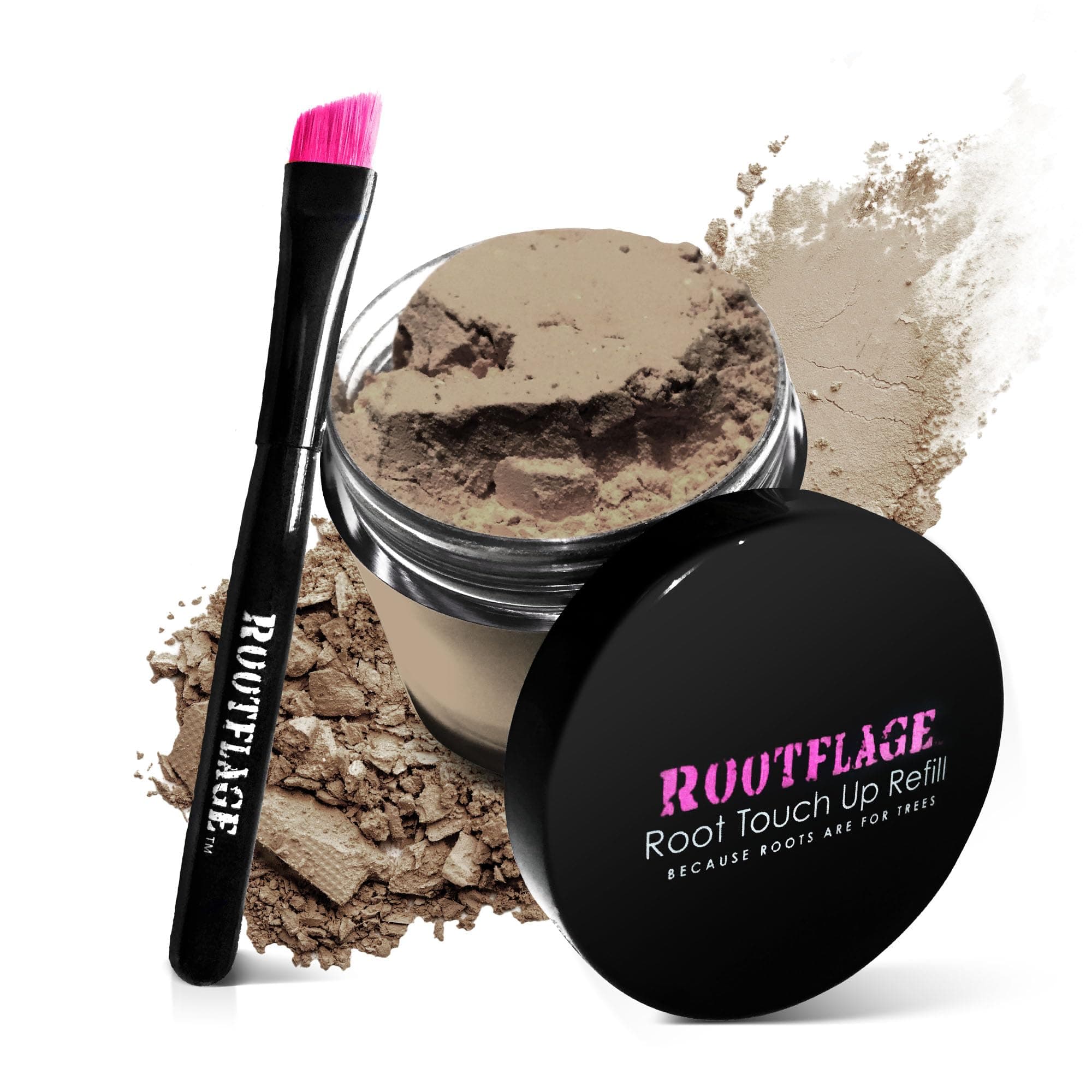 Rootflage Temporary Root Touch Up Refill Dark Blonde Hair Concealer Hide Gray Regrowth Dirty Blonde (Smoky Blonde)