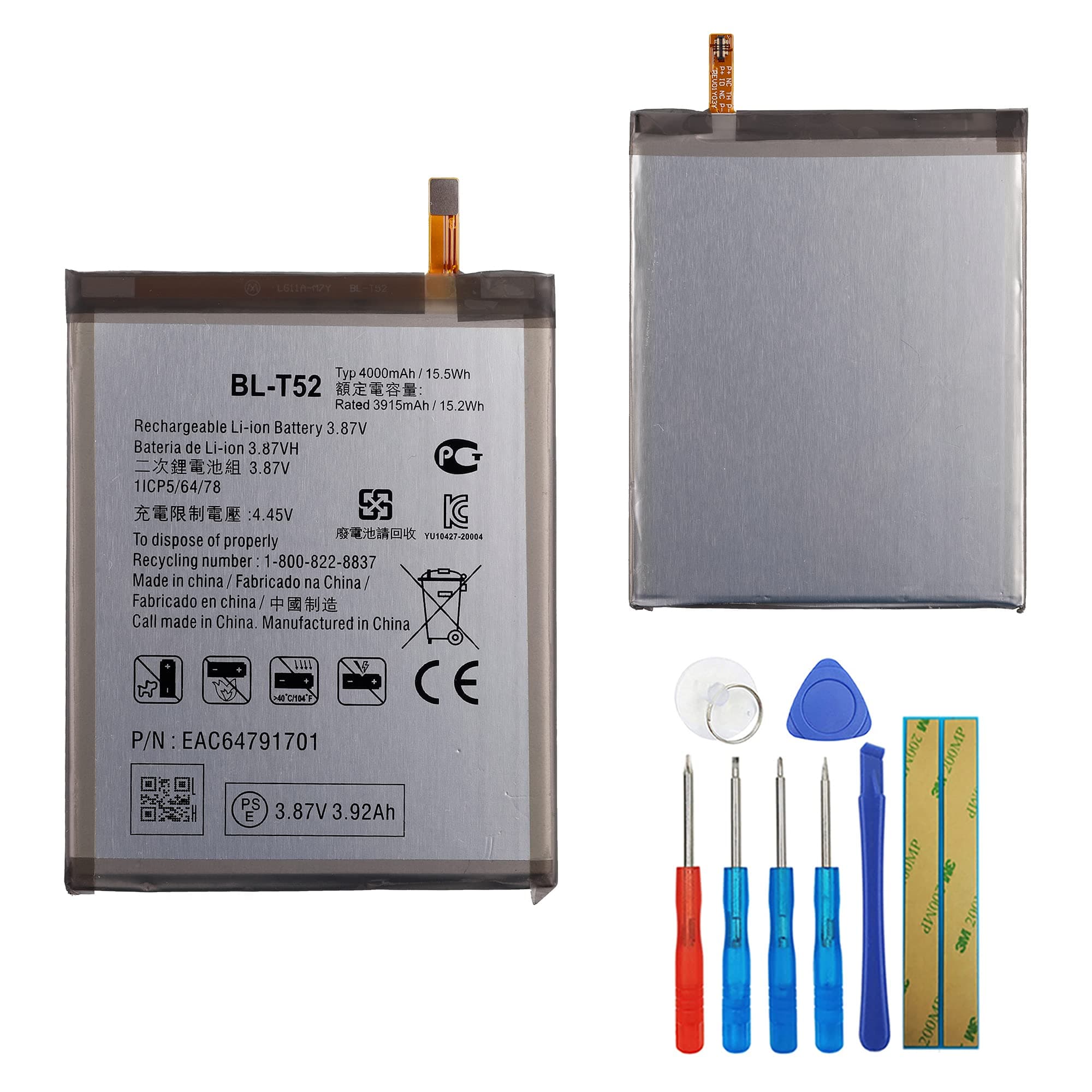 Replacement Battery BL-T52 Compatible with LG Wing ThinQ with Tools